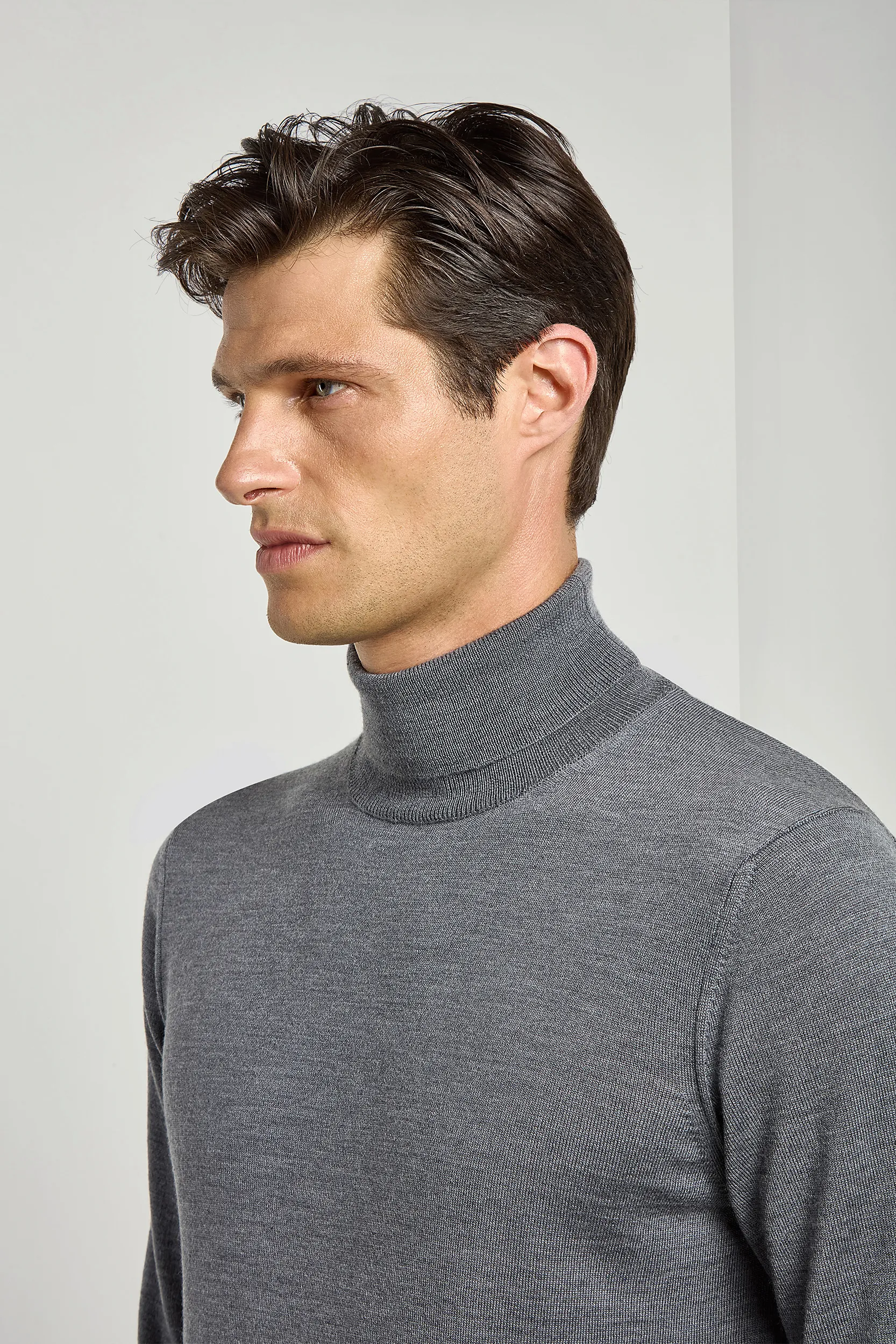 Anthracite Merino Turtleneck – Made in Italy - Image 4