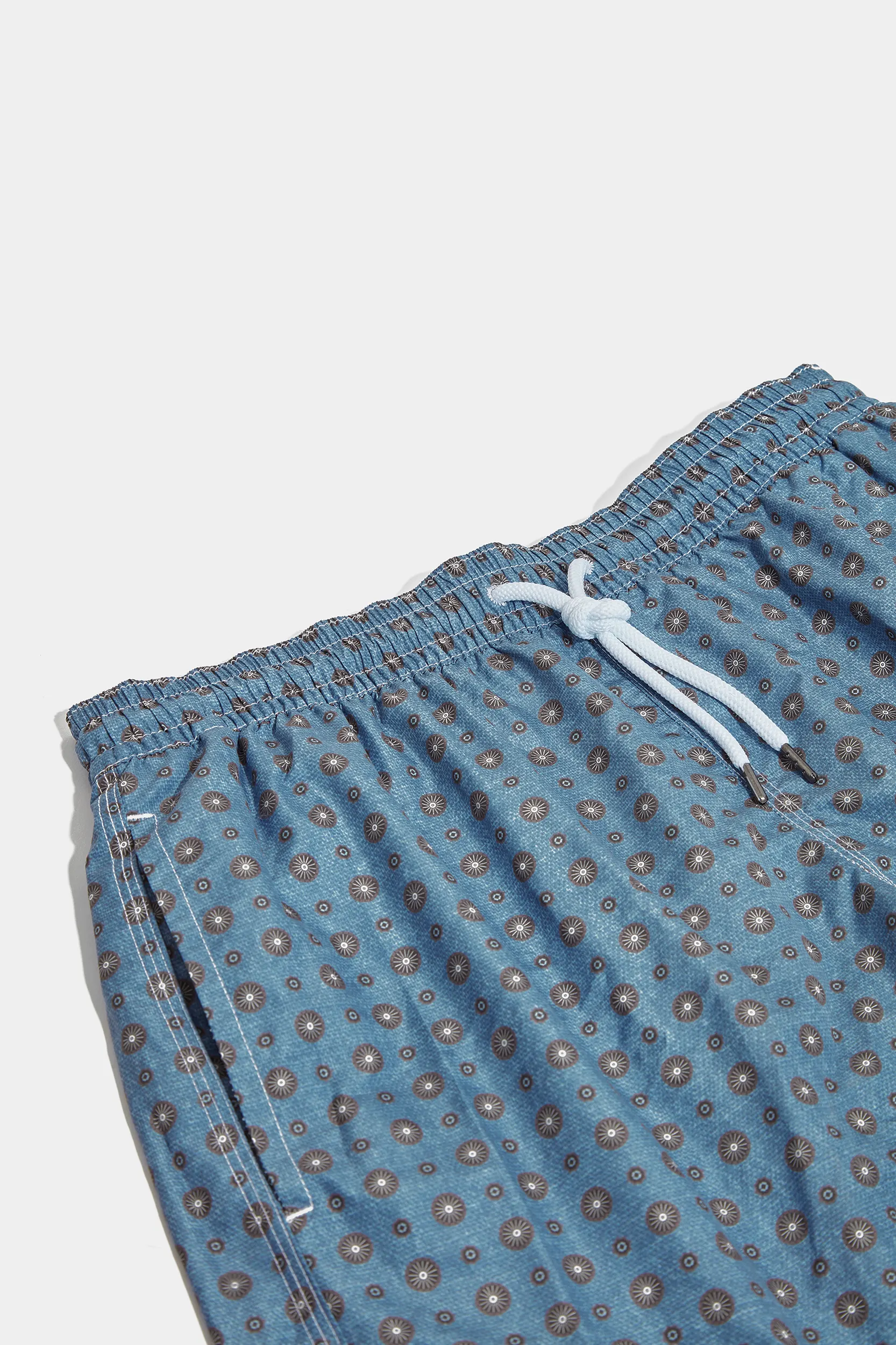 Avio blue fancy swimshorts - Made in Italy - Image 3