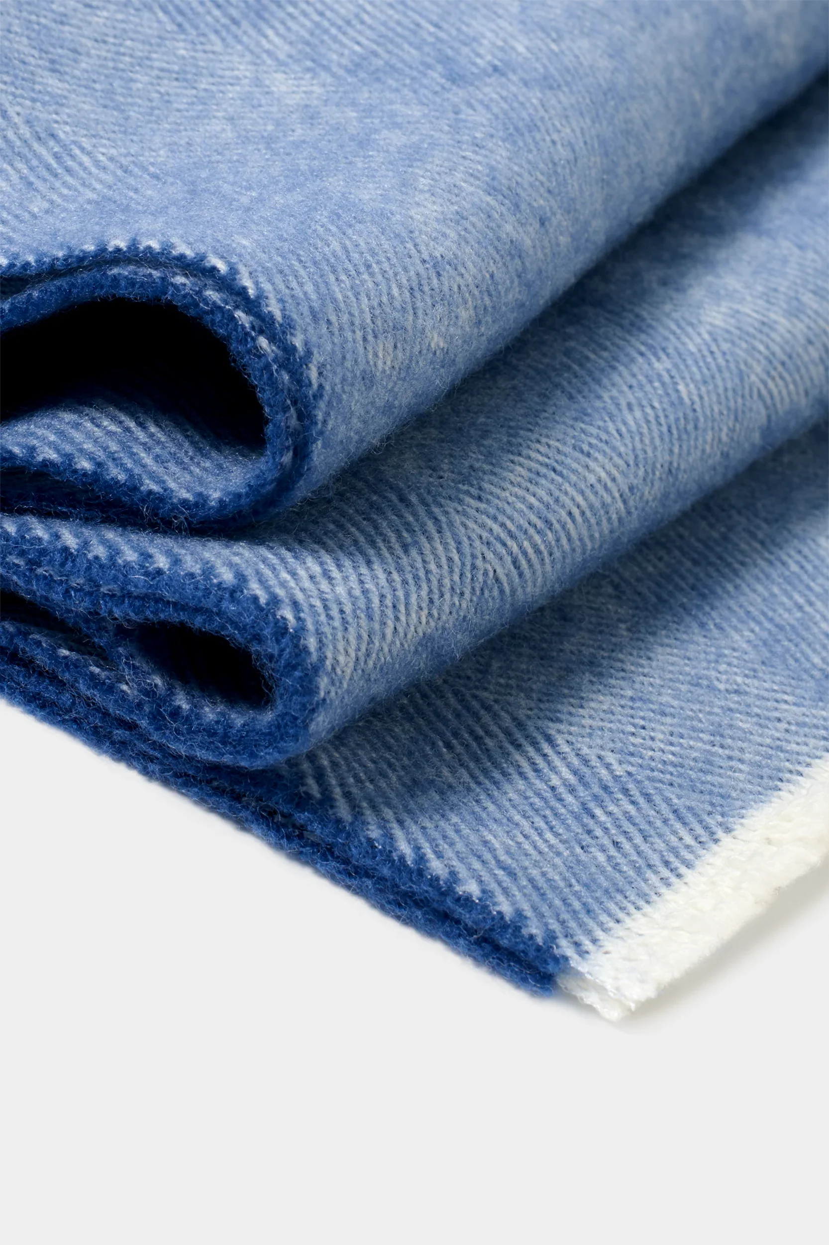 Avio blue herringbone scarf - Made in Italy - Image 3