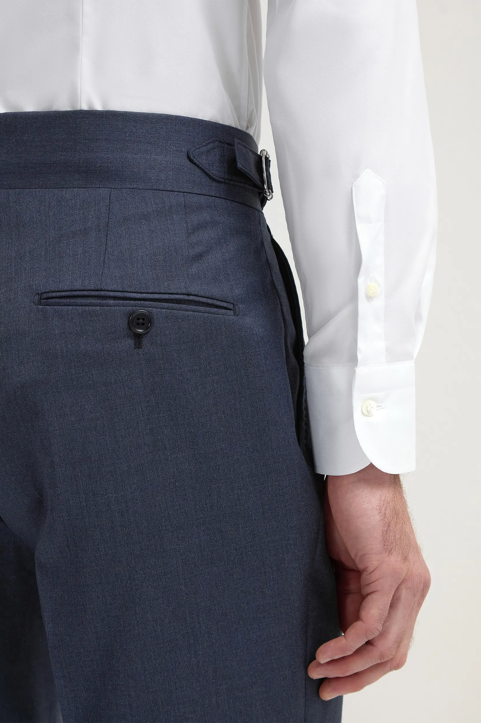 Avio blue Soragna trousers - Made in Italy - Image 3