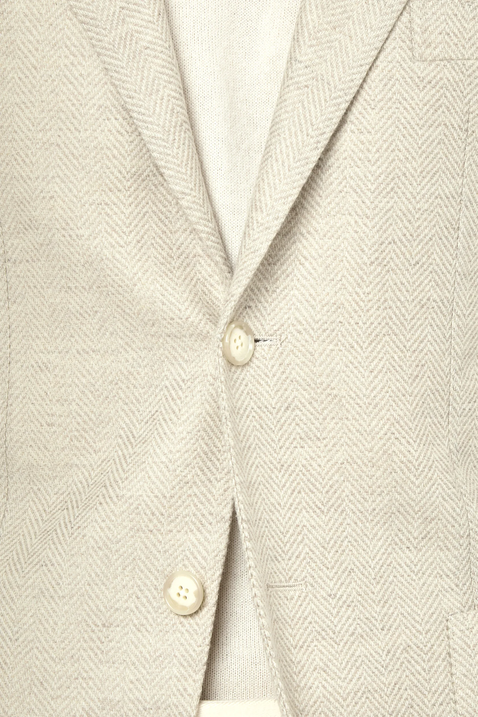 Beige herringbone jacket - Made in Italy - Image 3