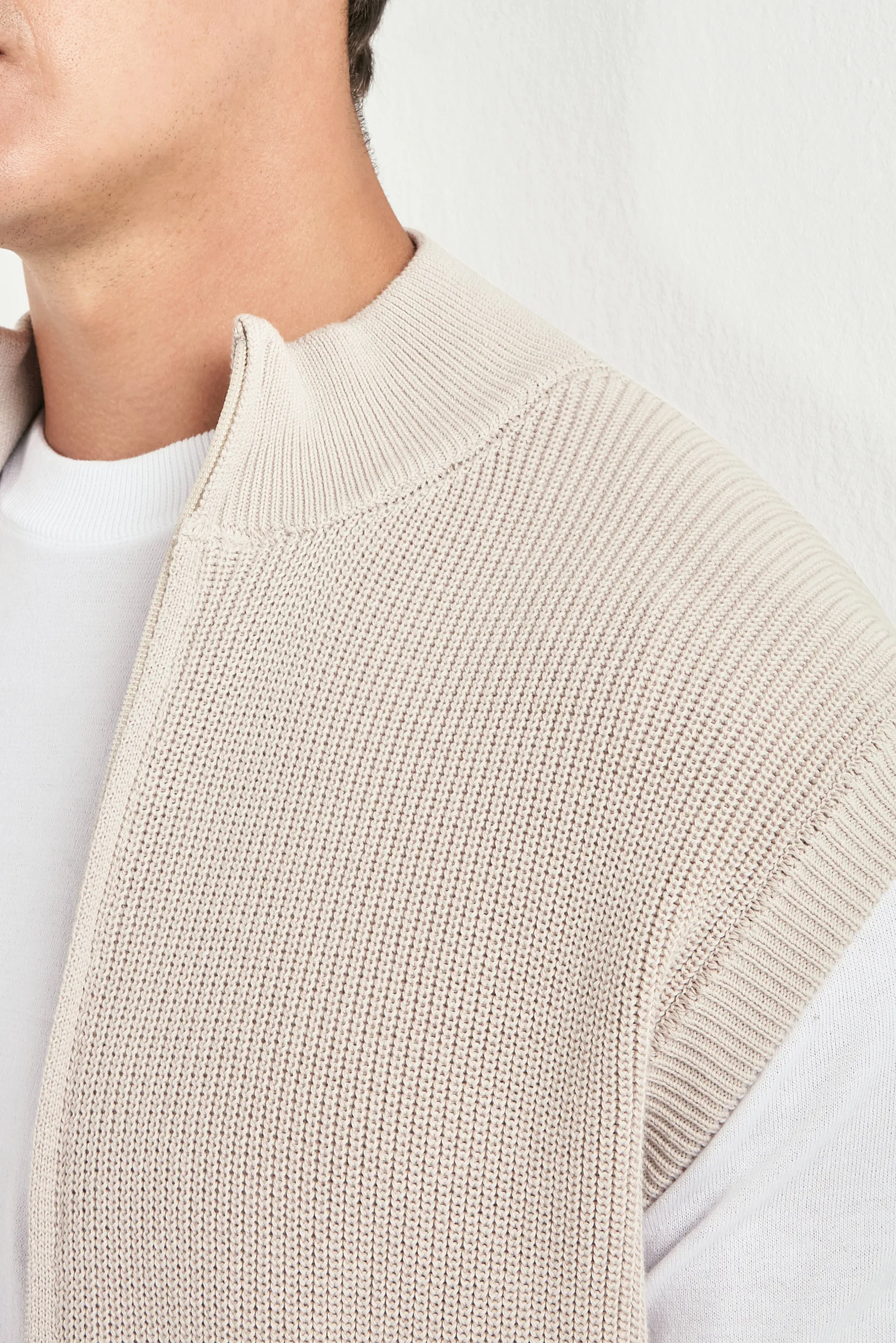 Beige knitted vest - Made in Italy - Image 3