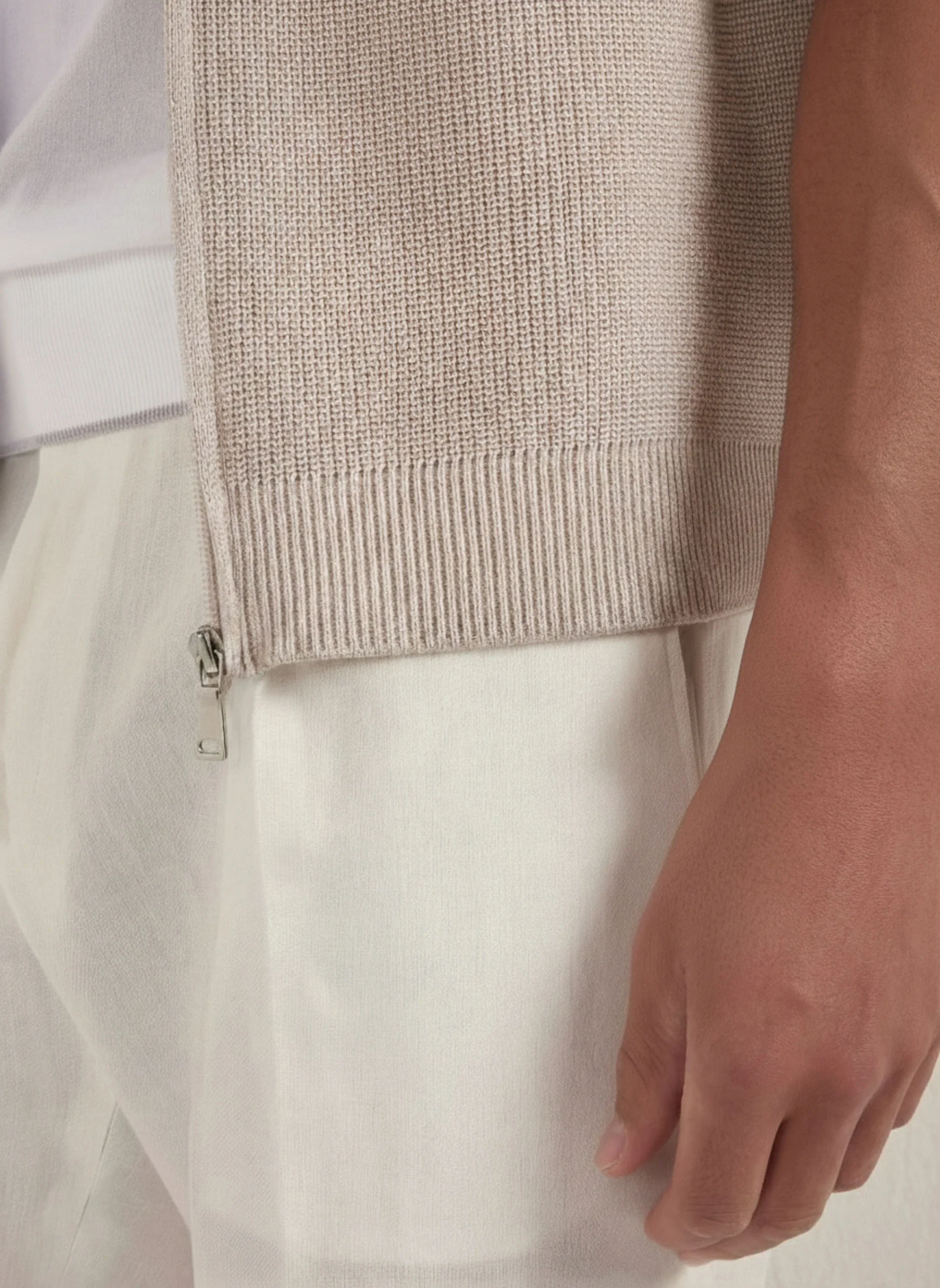 Beige knitted vest - Made in Italy - Image 4
