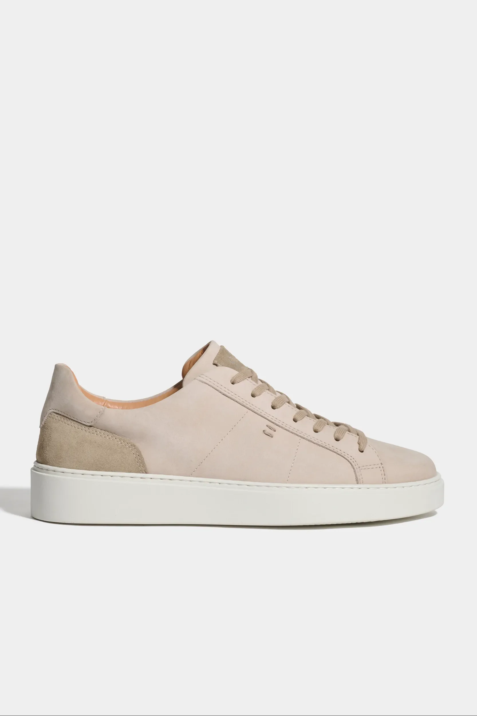 Beige nabuk sneakers - Made in Italy - Image 5