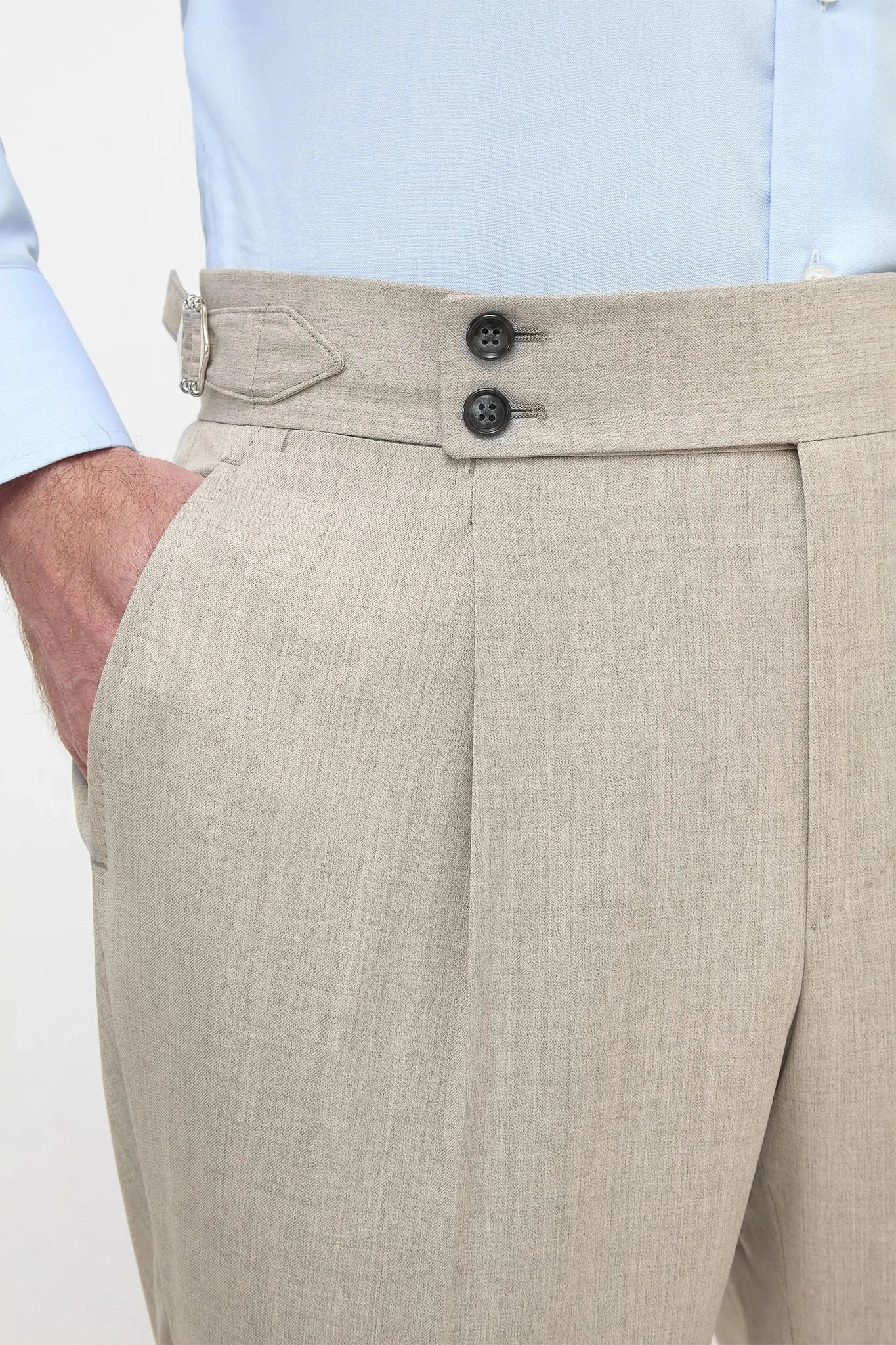Beige Soragna trousers - Made in Italy - Image 3