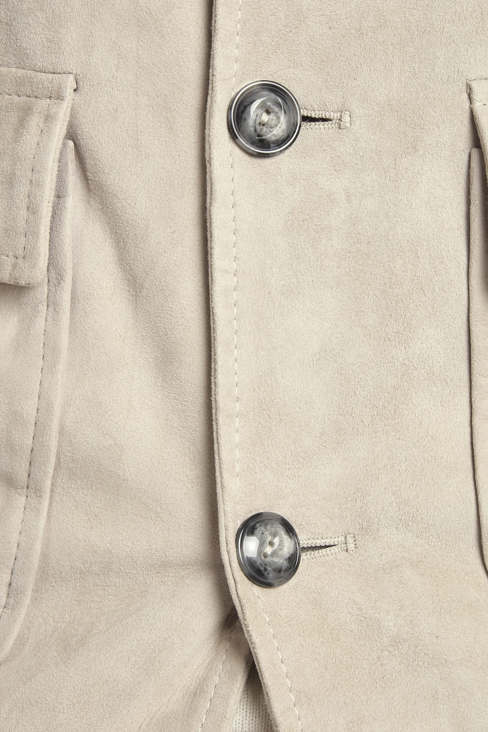 Beige suede and knit bomber - Made in Italy - Image 3