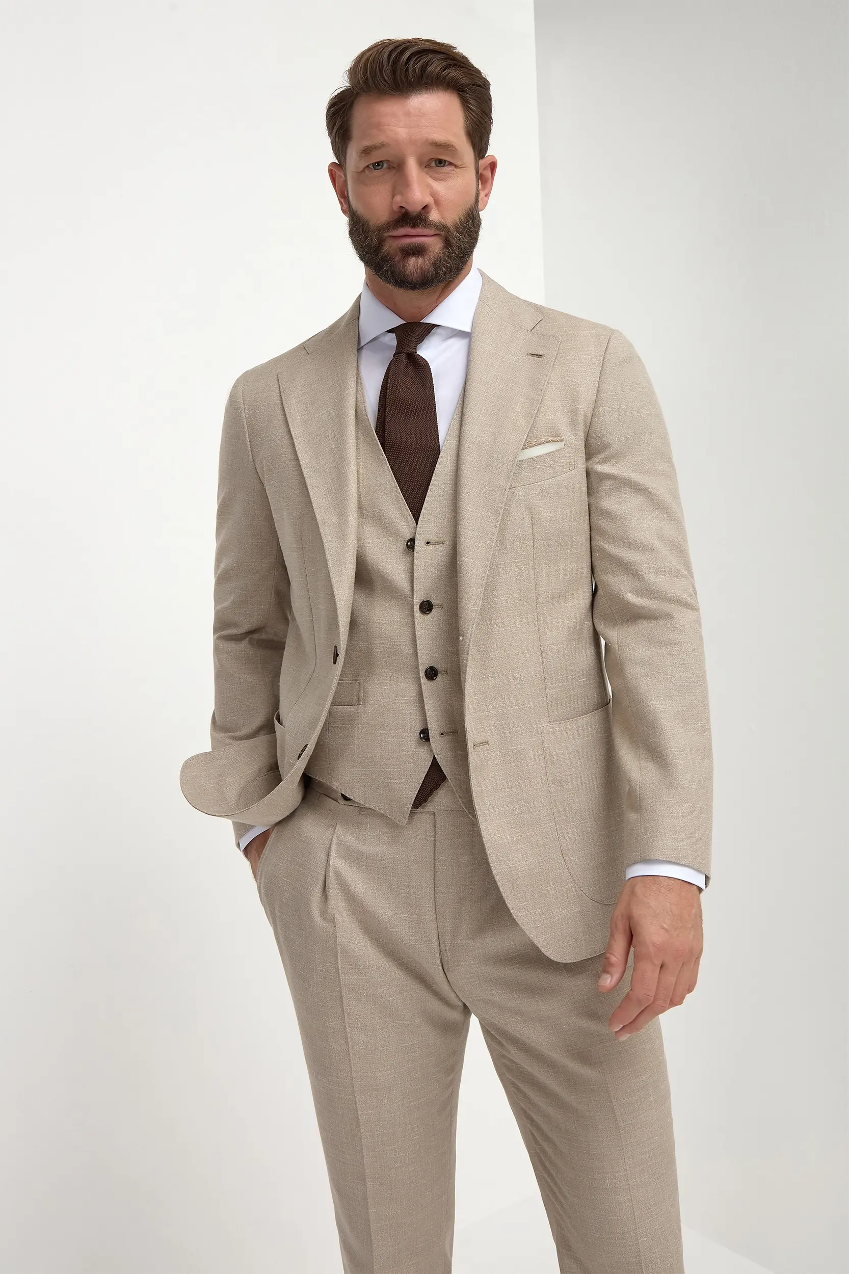 Beige Suit - Made in Italy - Image 6