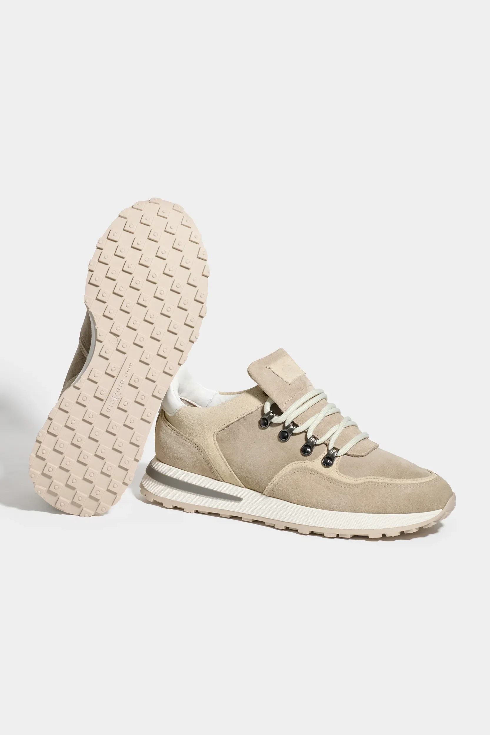 Beige trail sneakers - Made in Italy - Image 2