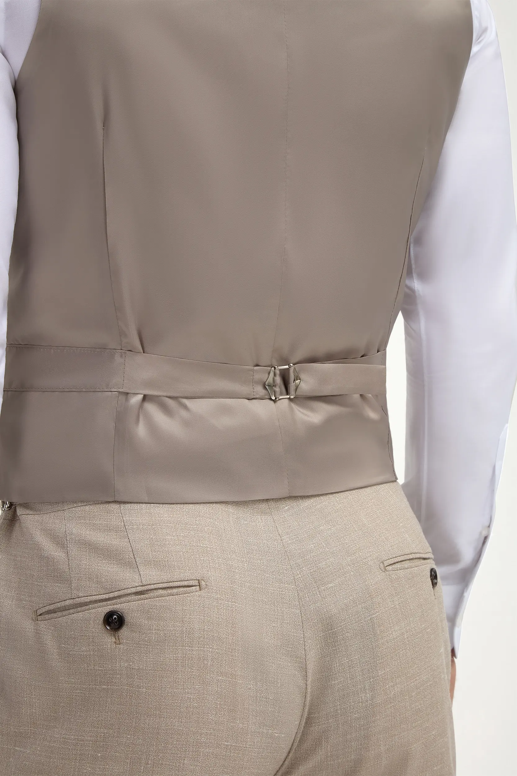 Beige double breasted waistcoat - Made in Italy - Image 4
