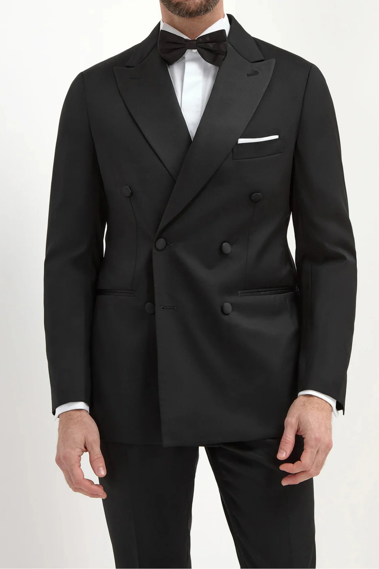Black double breasted tuxedo - Made in Italy - Image 3
