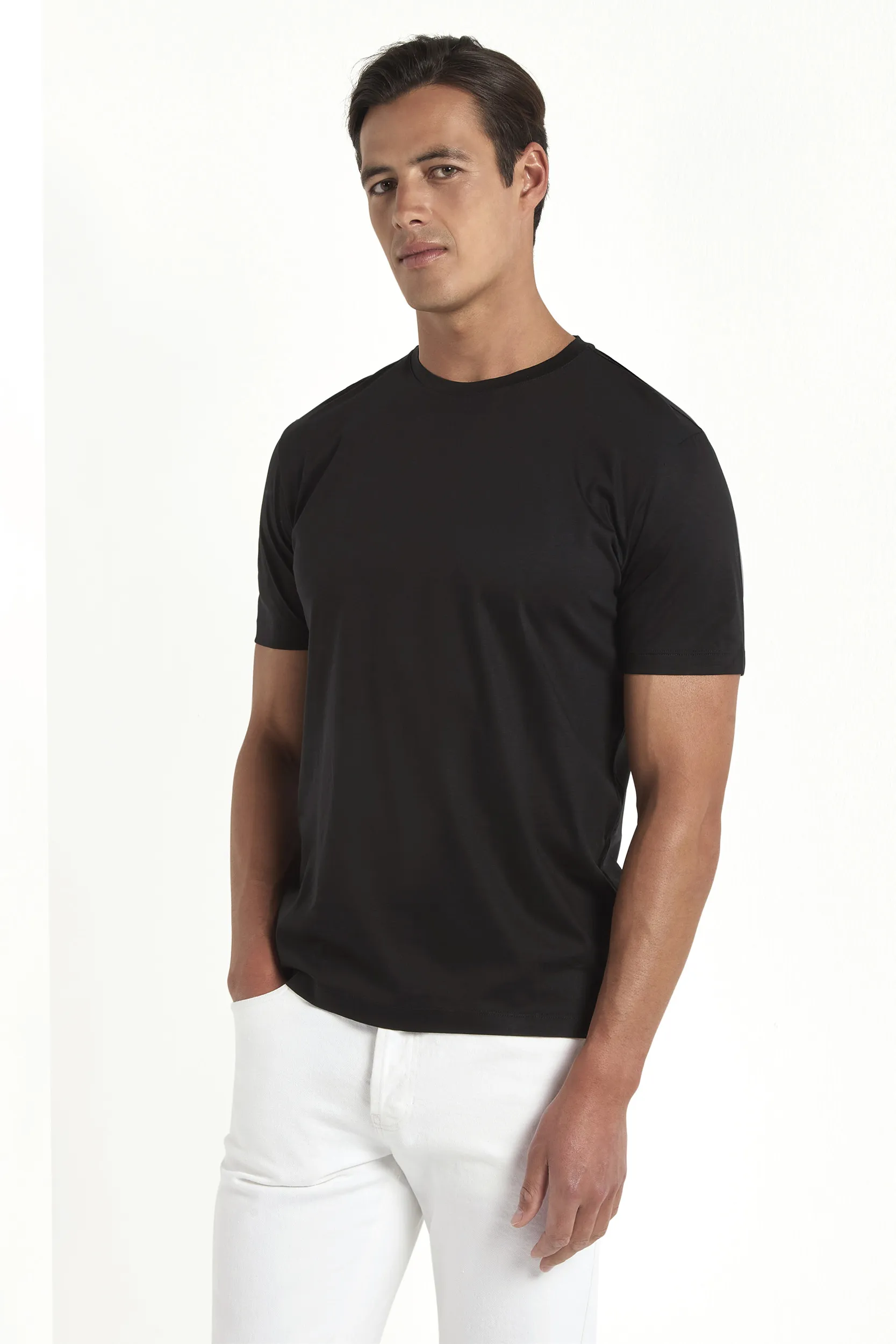 Black jersey t-shirt - Made in Italy