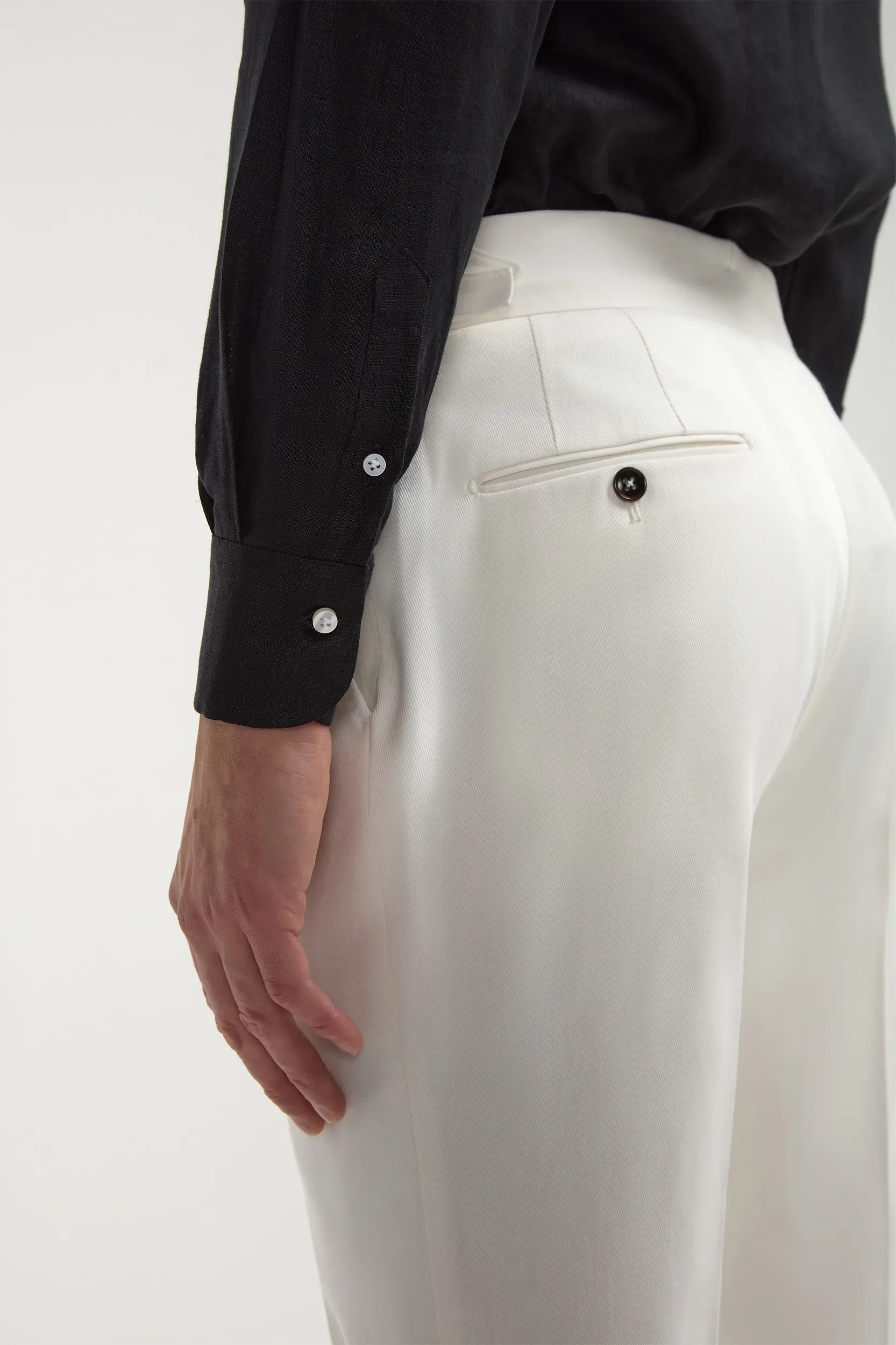 Black linen shirt - Made in Italy - Image 2