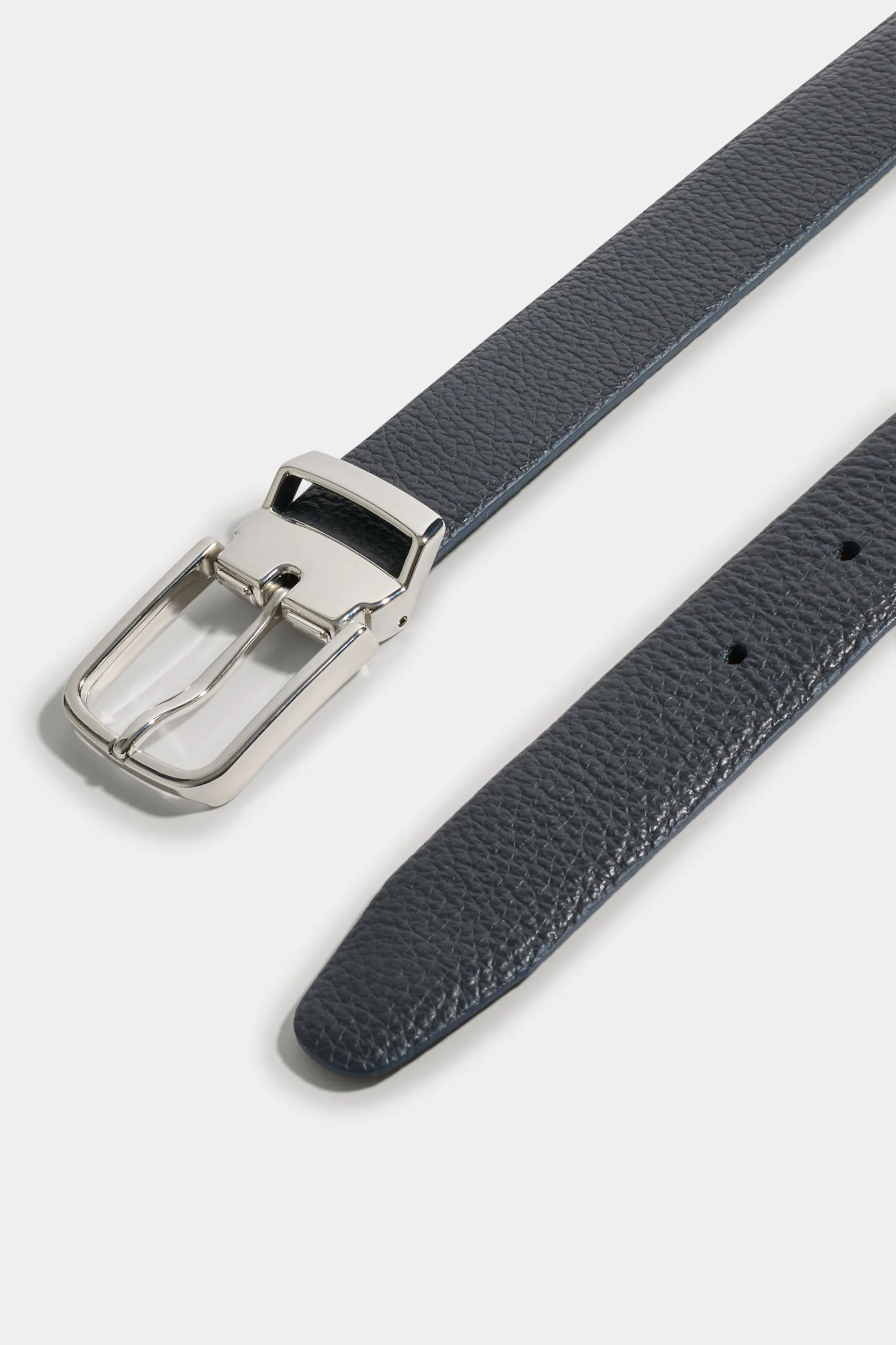 Blue and brown reversible belt - Made in Italy - Image 4