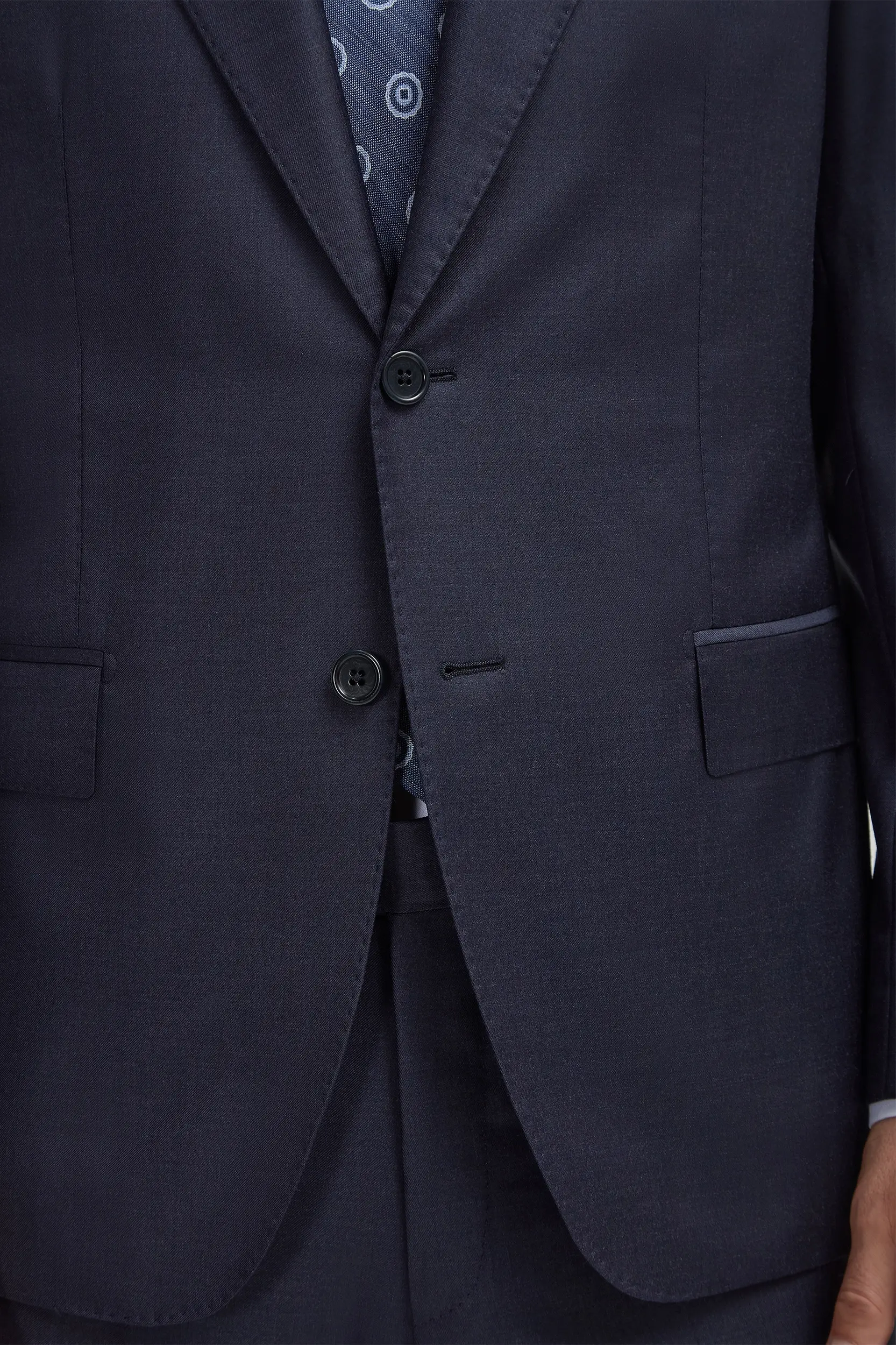 Blue Avio Full Canvas Suit - Made in Italy - Image 6