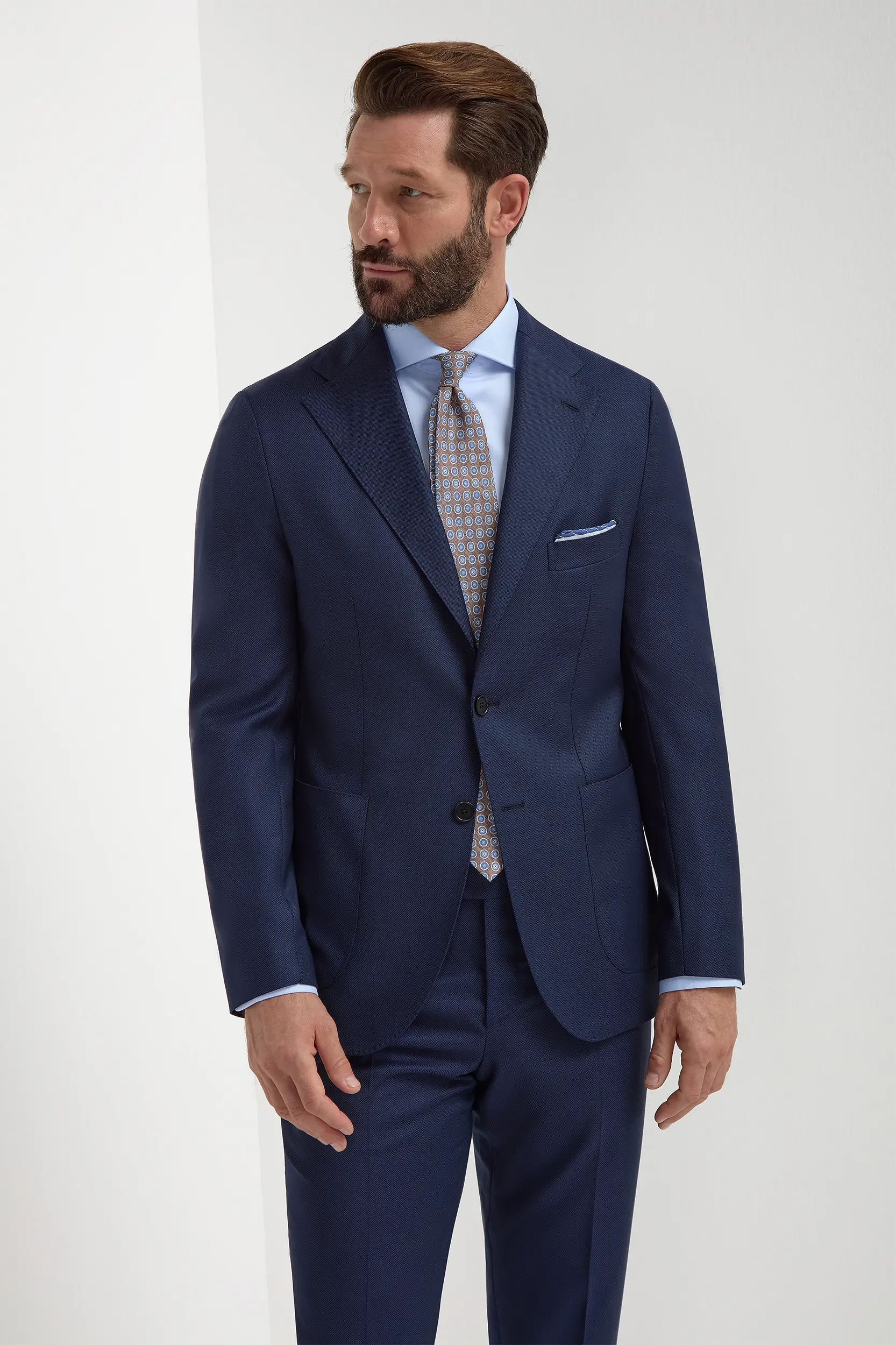Blue birdseye suit - Made in Italy - Image 4