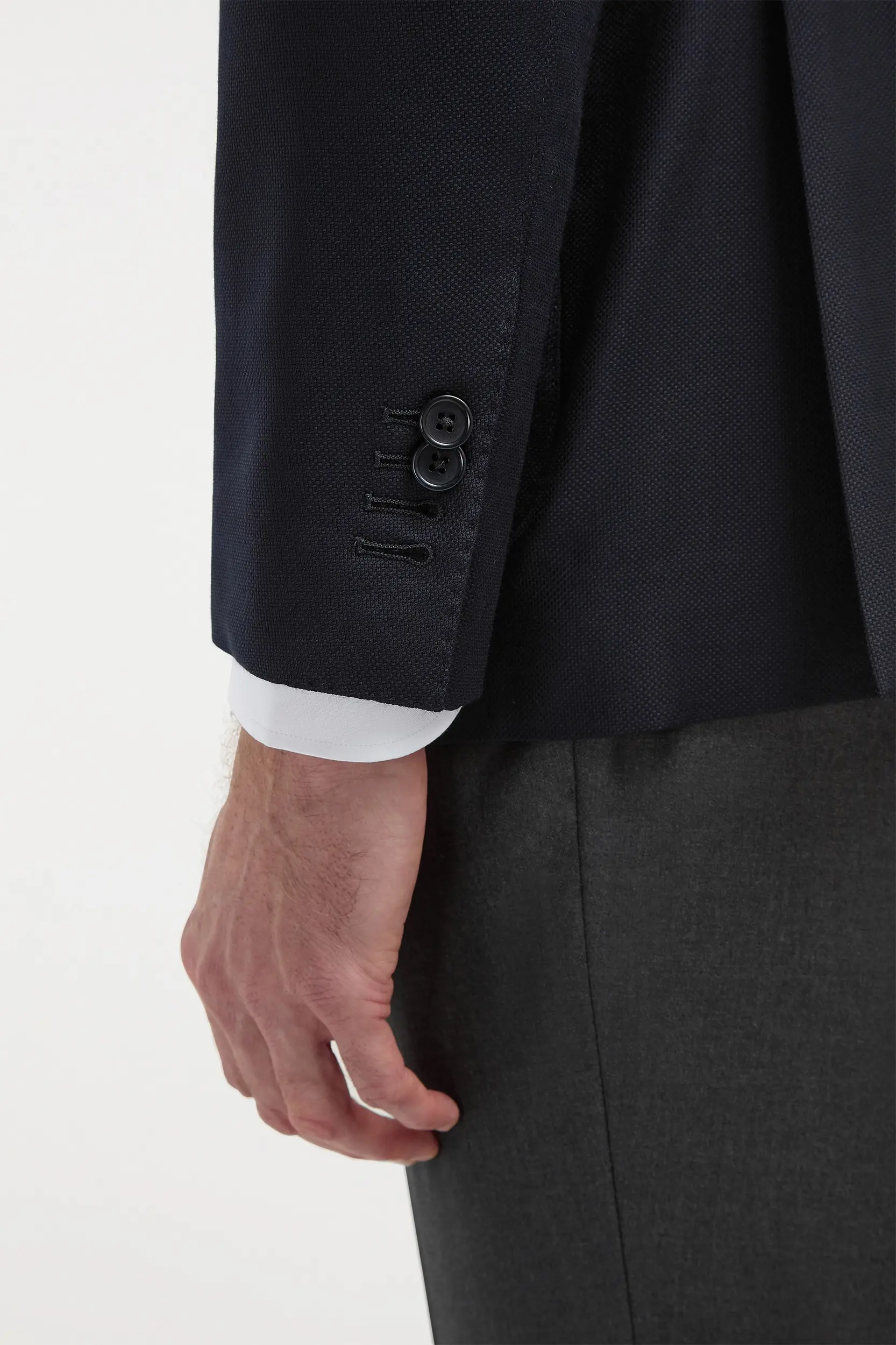 Blue Full Canvas Blazer - Made in Italy - Image 2
