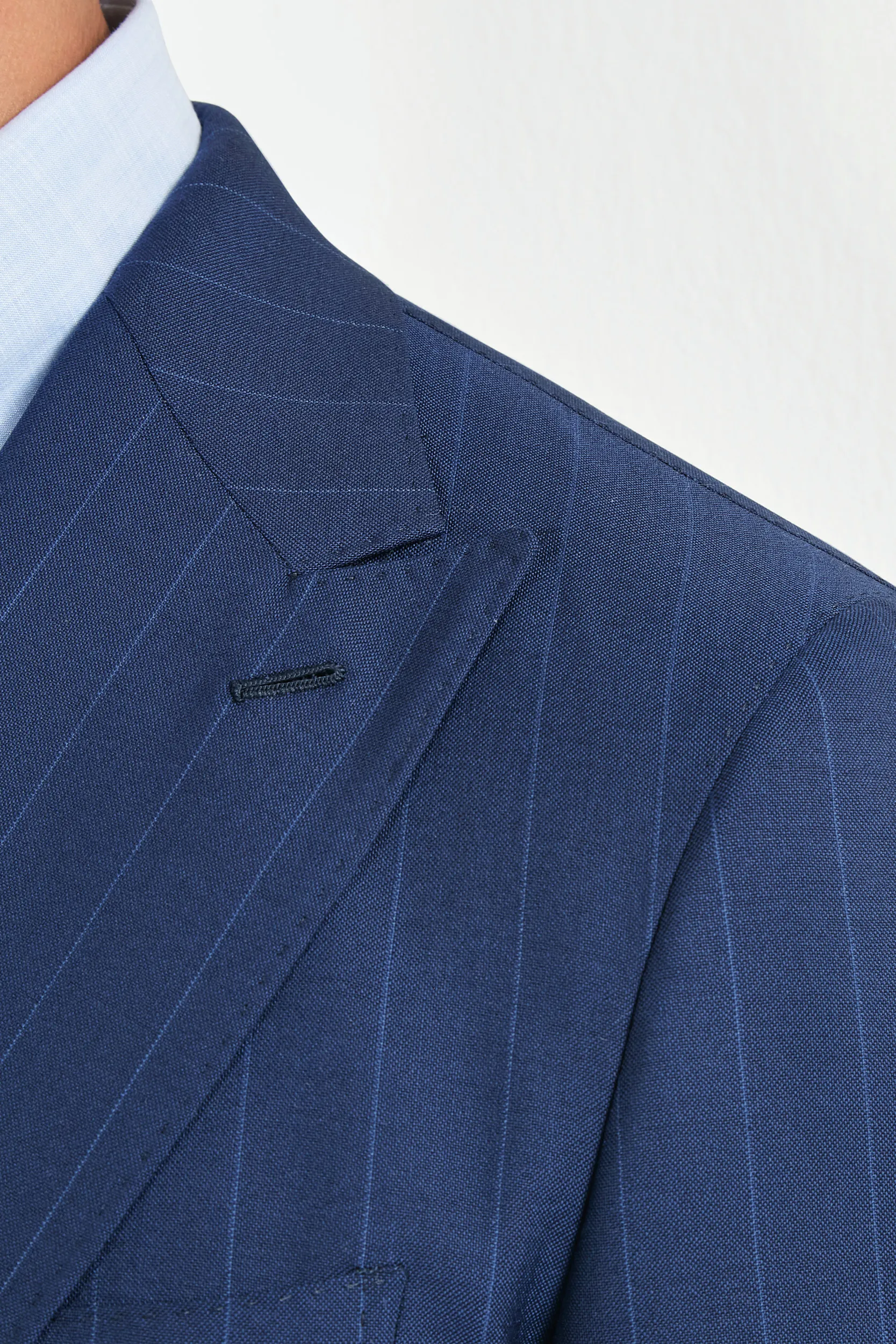 Blue double breasted striped suit - Made in Italy - Image 6