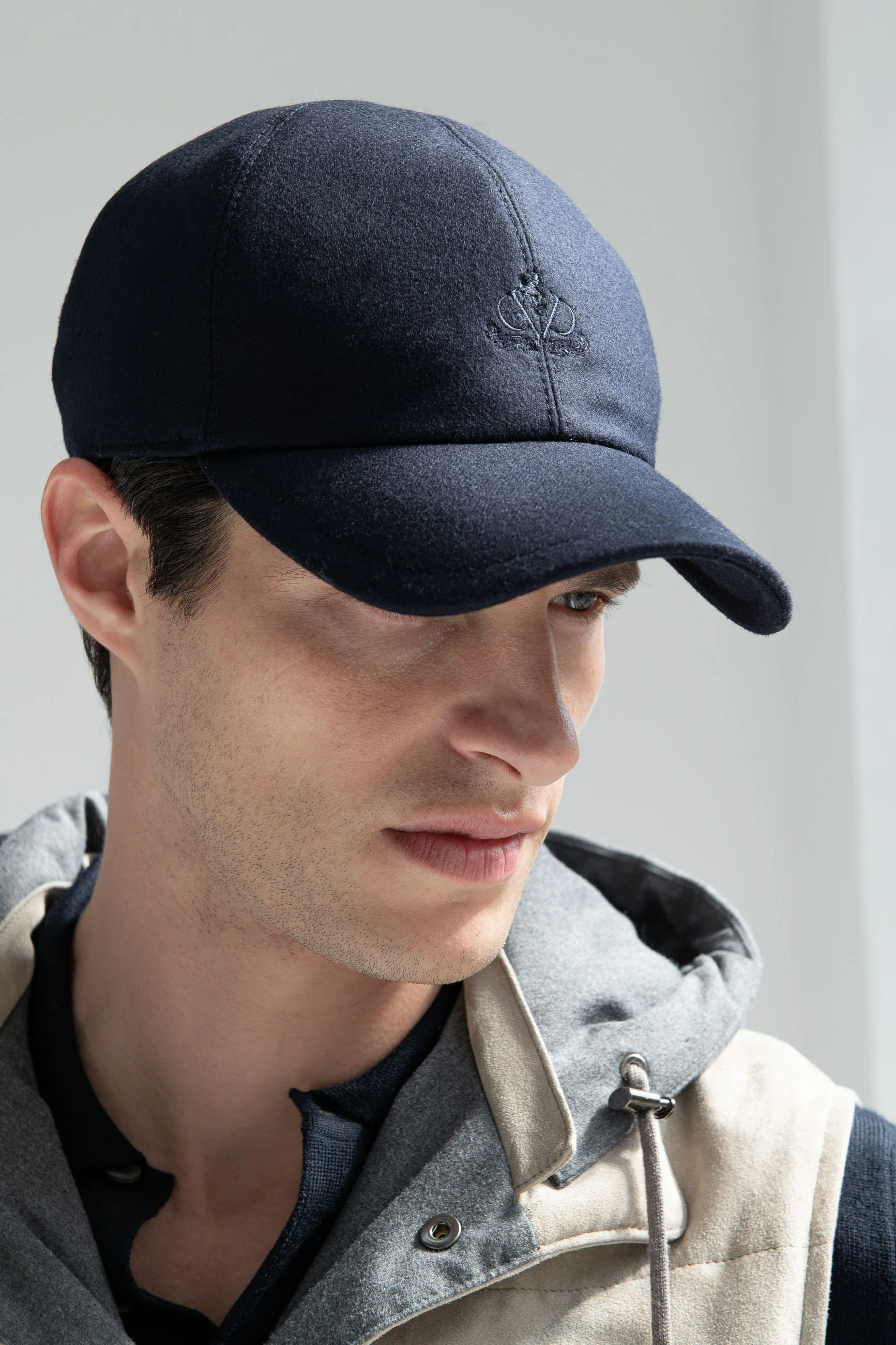 Blue flannel baseball cap - Made in Italy - Image 6