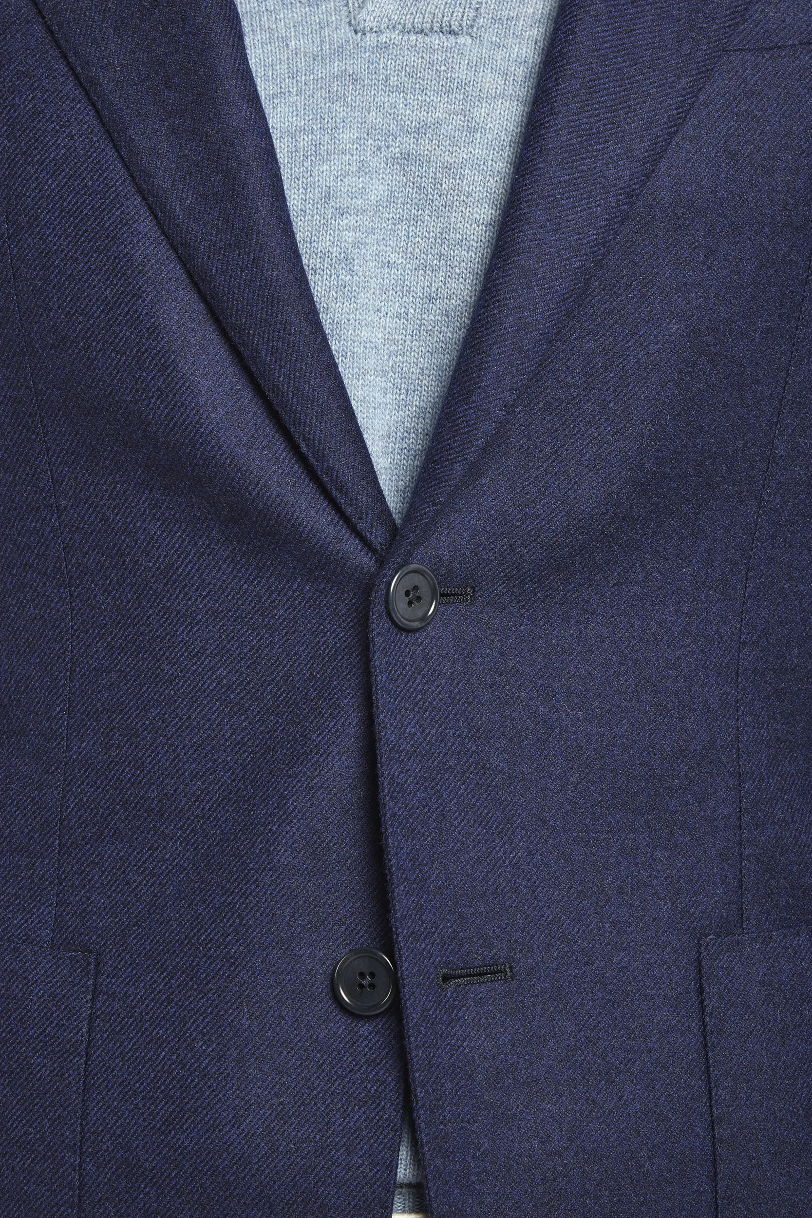 Blue jacket in wool and cashmere - Made in Italy - Image 3