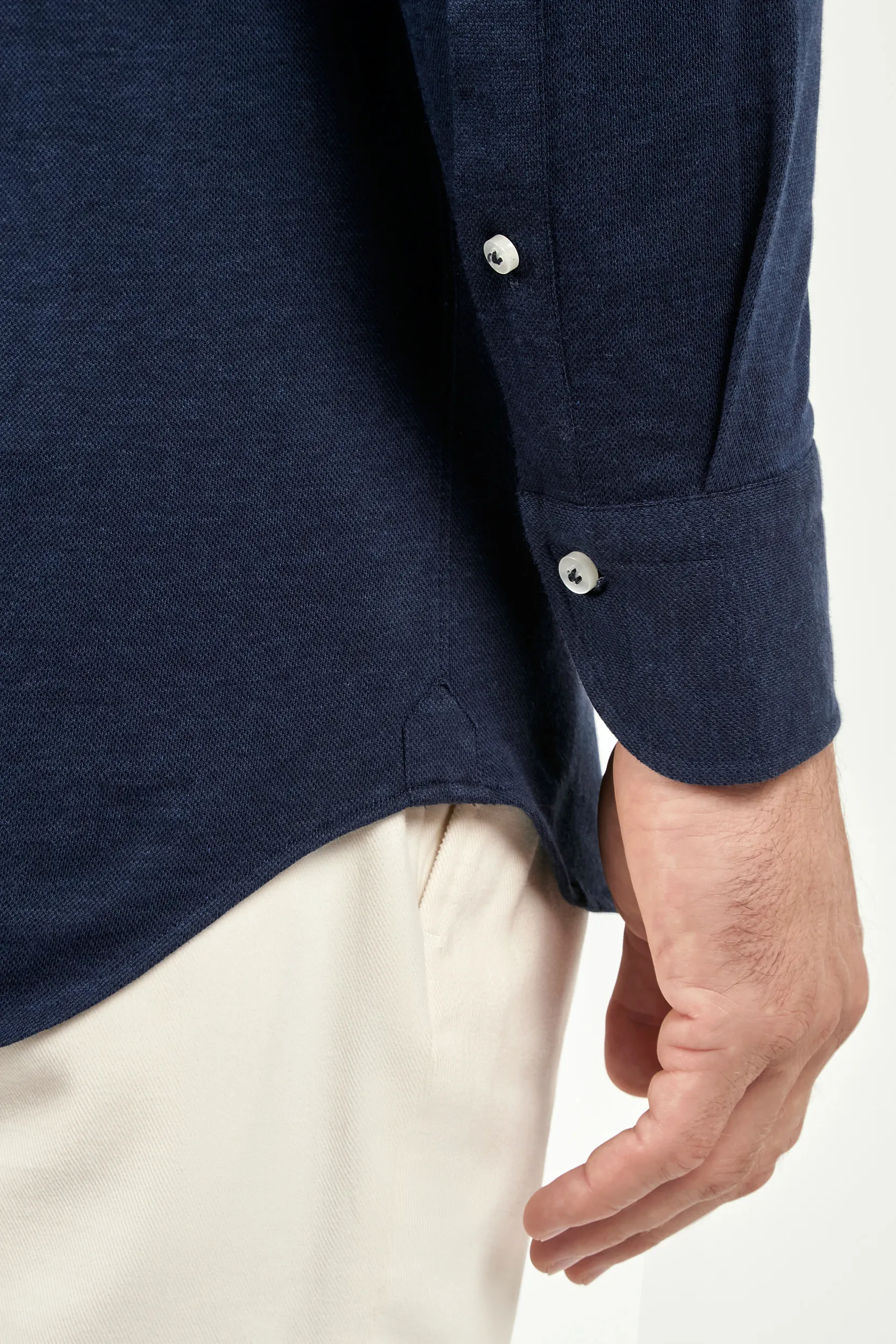 Blue jersey shirt - Made in Italy - Image 5