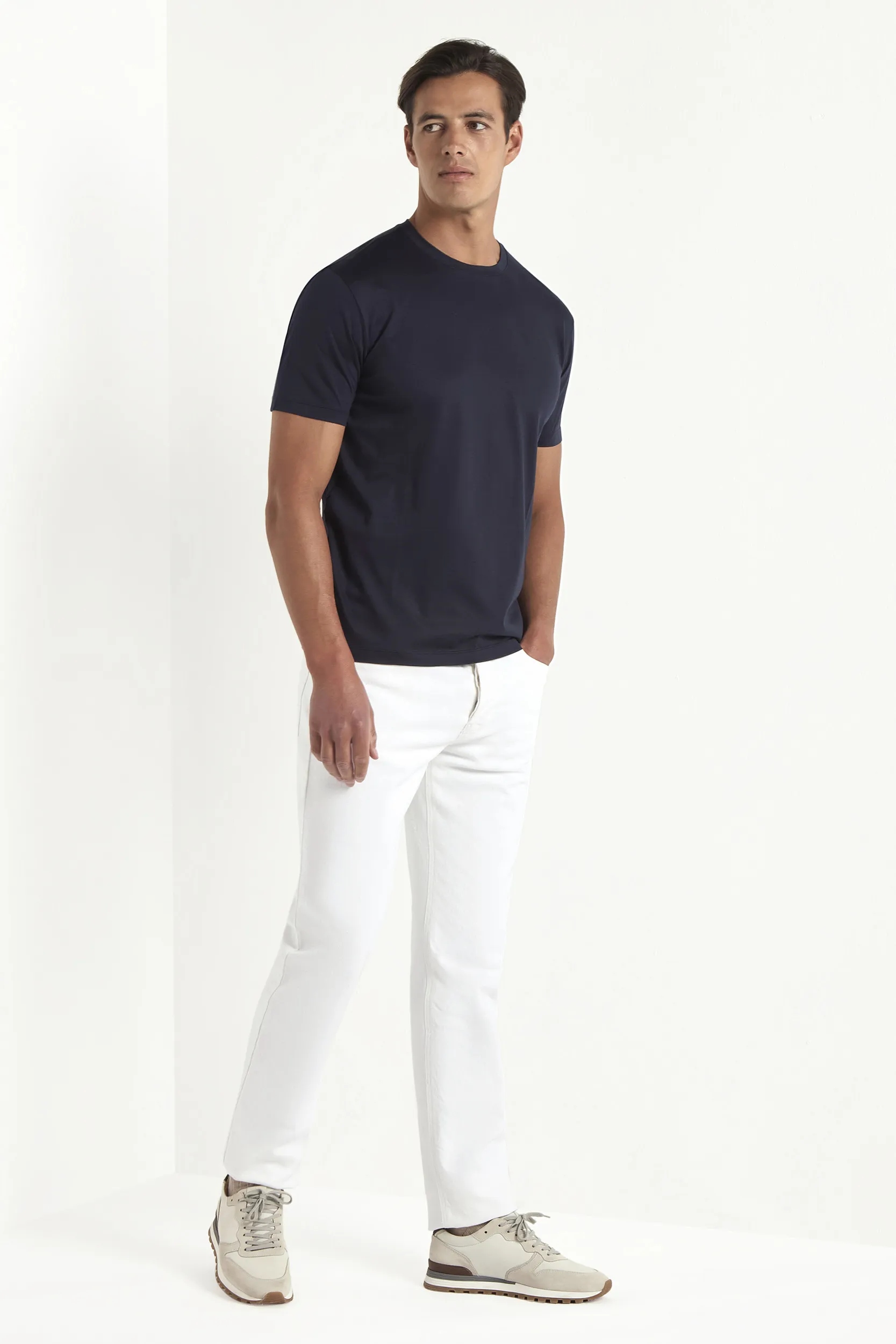 Blue jersey t-shirt - Made in Italy - Image 3