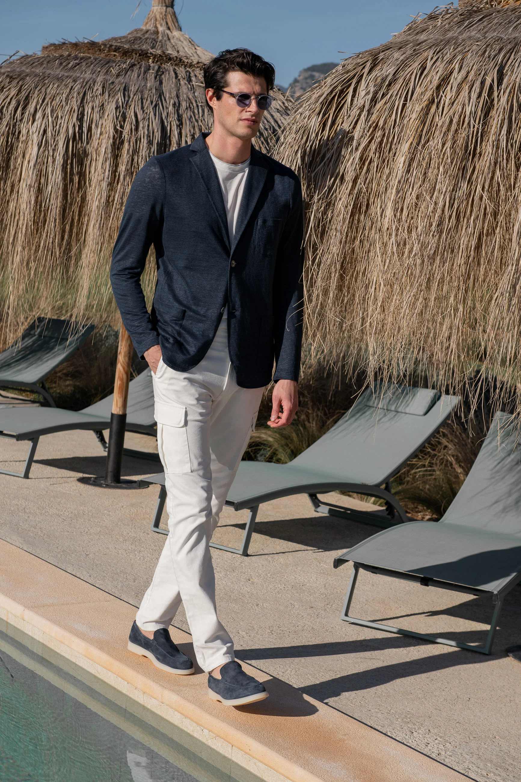 Blue linen knitted jacket - Made in Italy - Image 5