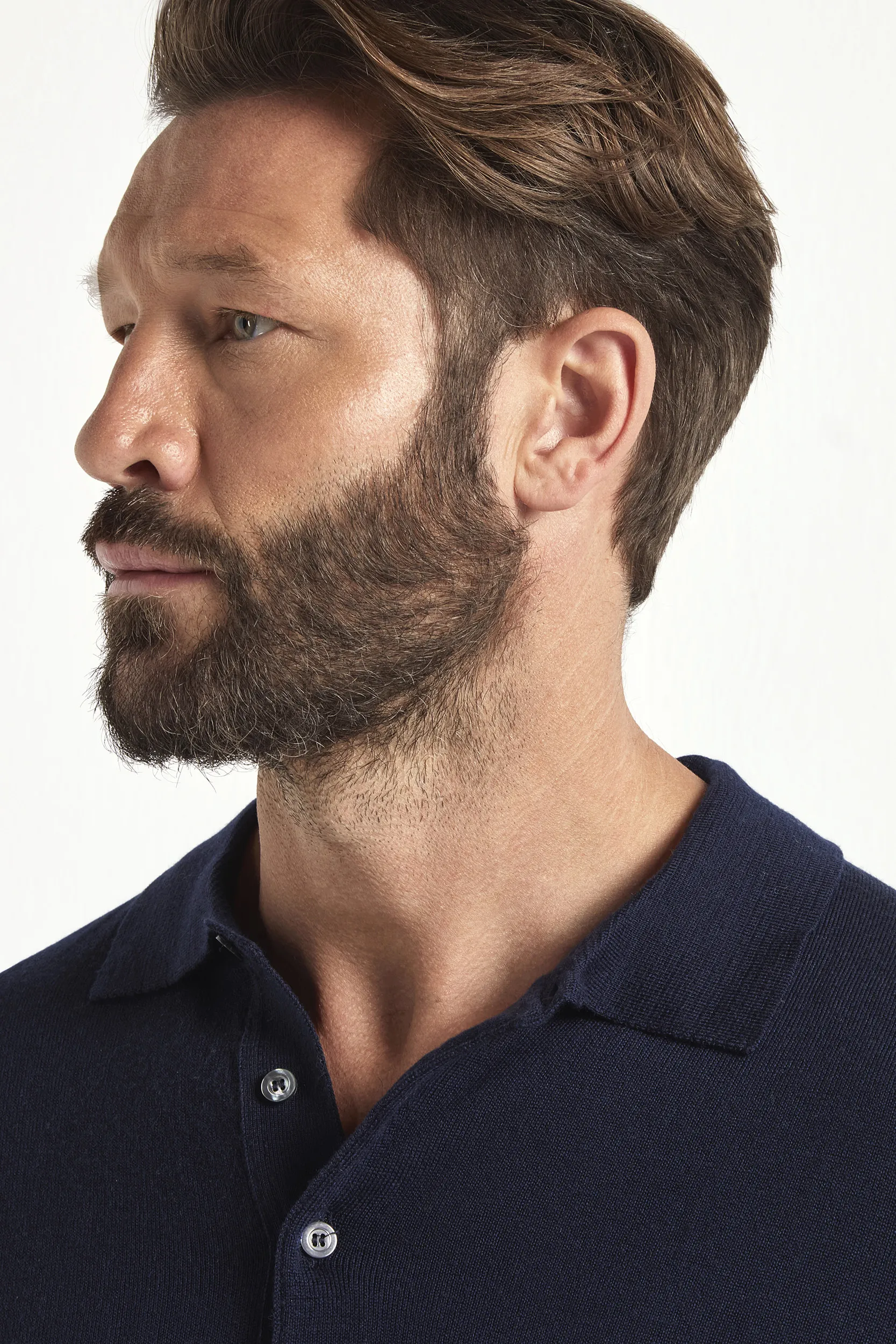 Blue merino polo - Made in Italy - Image 3