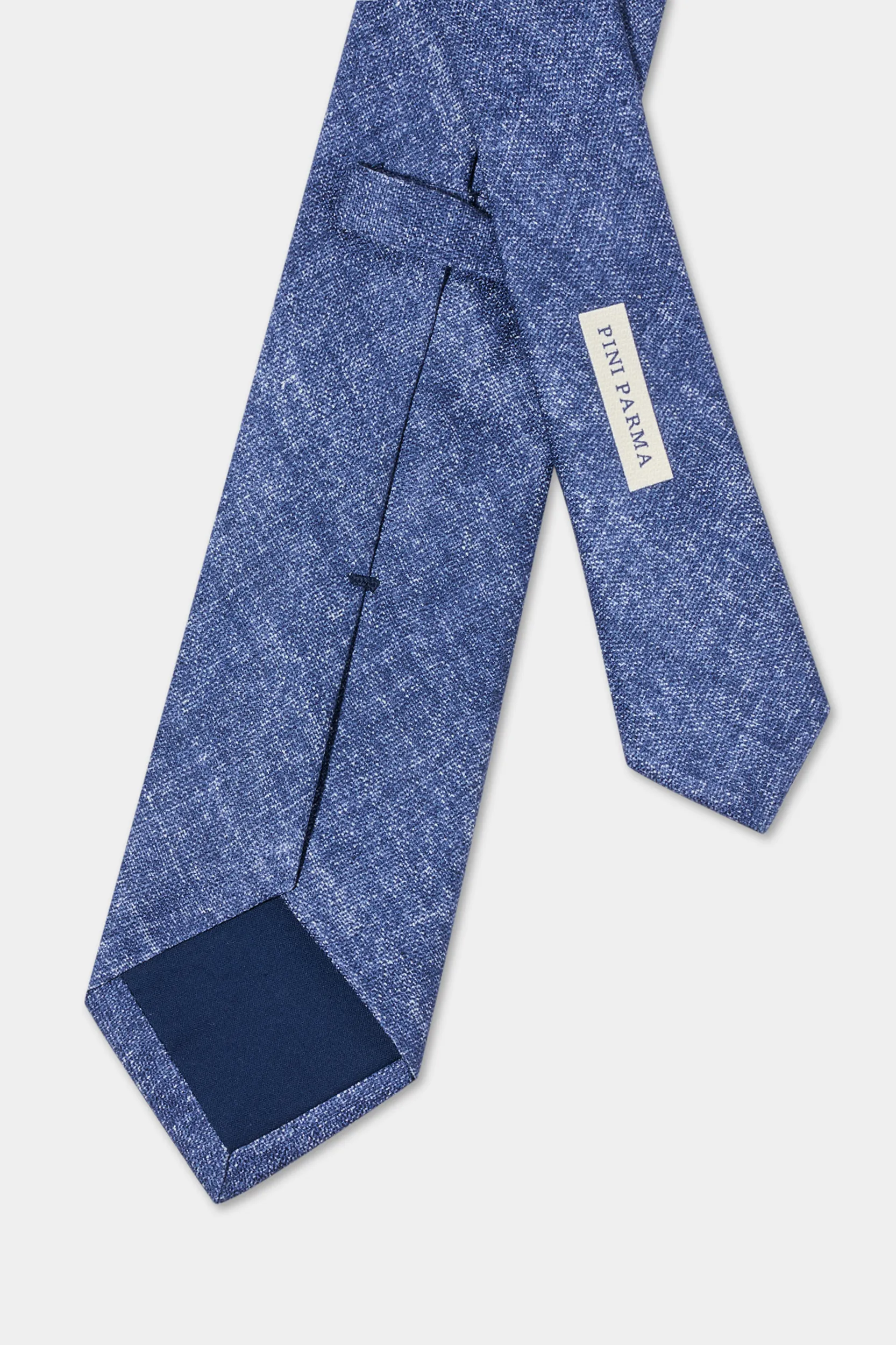 Blue printed silk tie - Made in Italy - Image 3