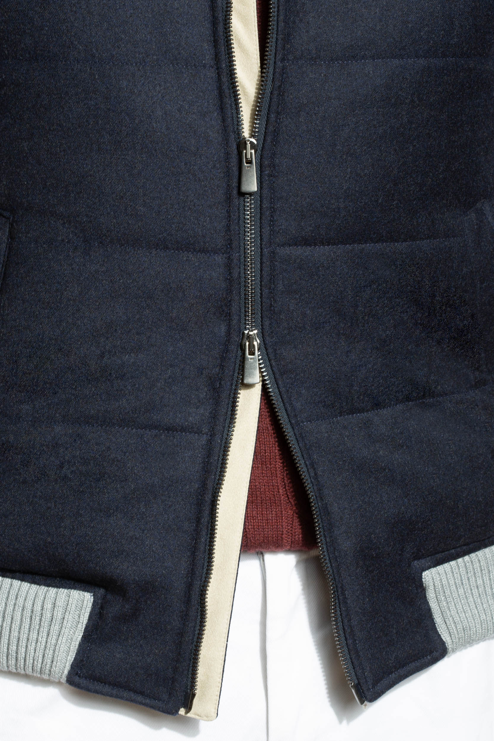 Blue vest with zip – Made in Italy - Image 4