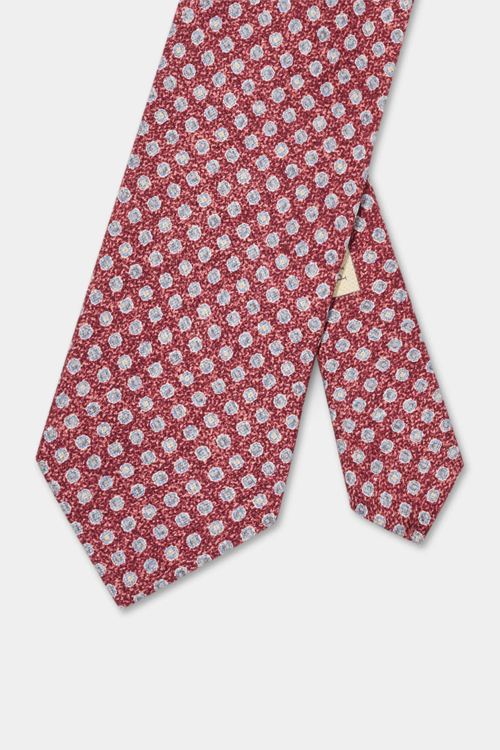 Bordeaux fancy silk tie - Made in Italy - Image 3
