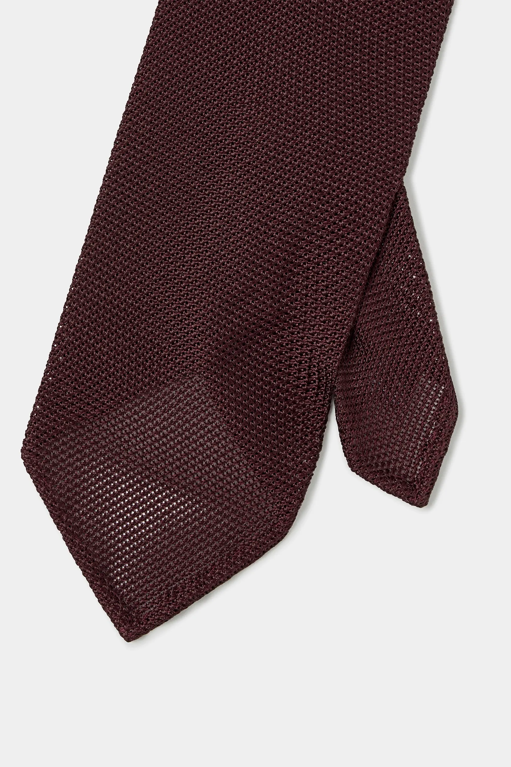 Bordeaux grenadine silk tie - Hand Made In Italy - Image 3