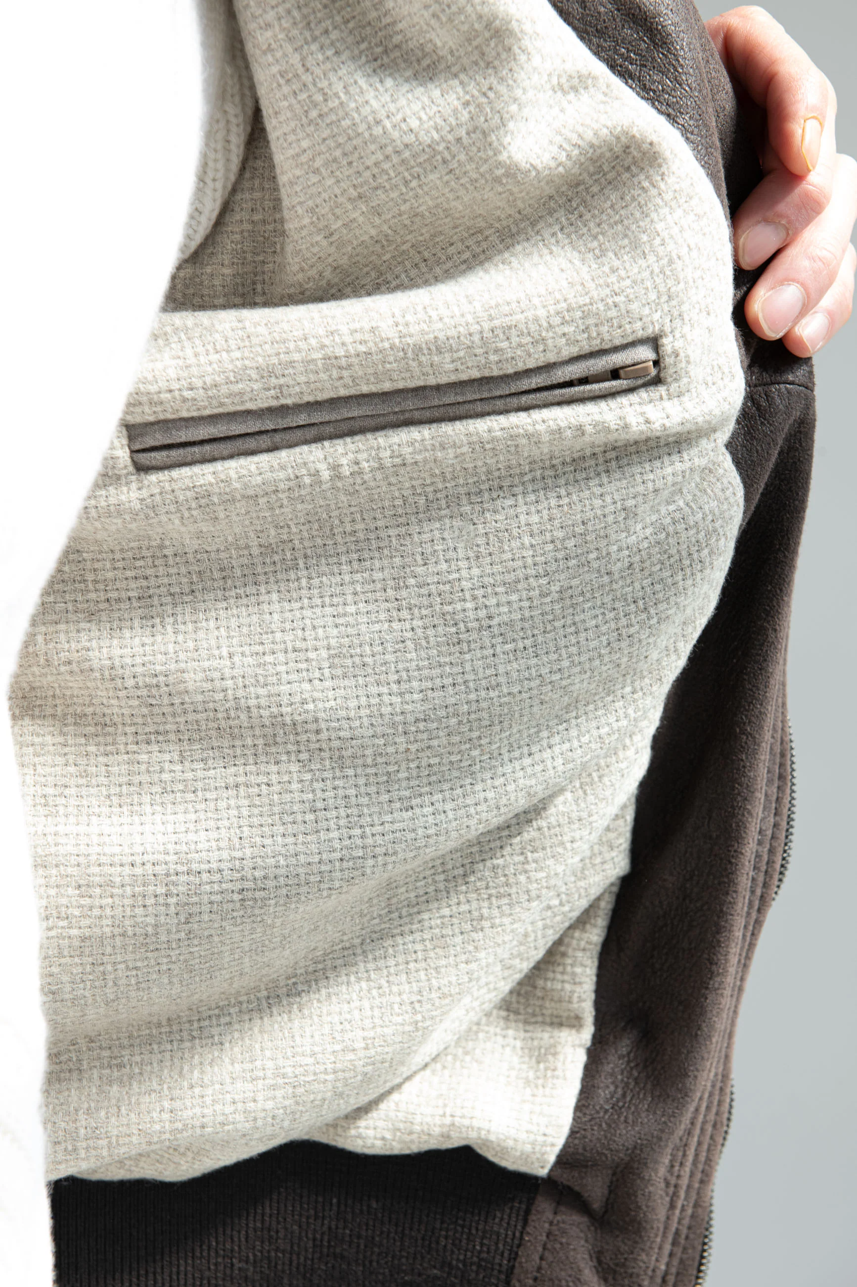 Brown leather bomber – Made in Italy - Image 4