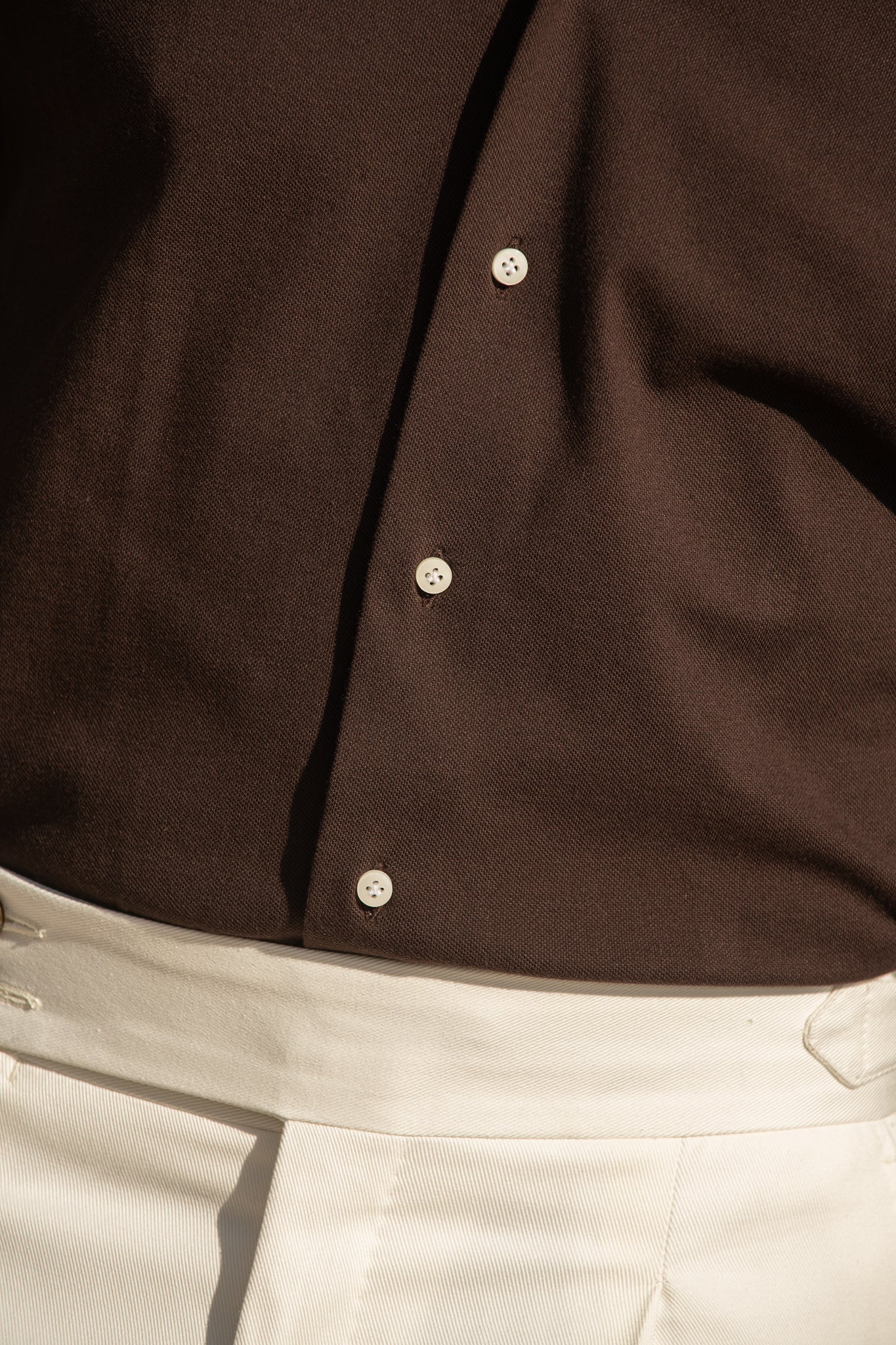 Brown polo shirt - Made in Italy - Image 3