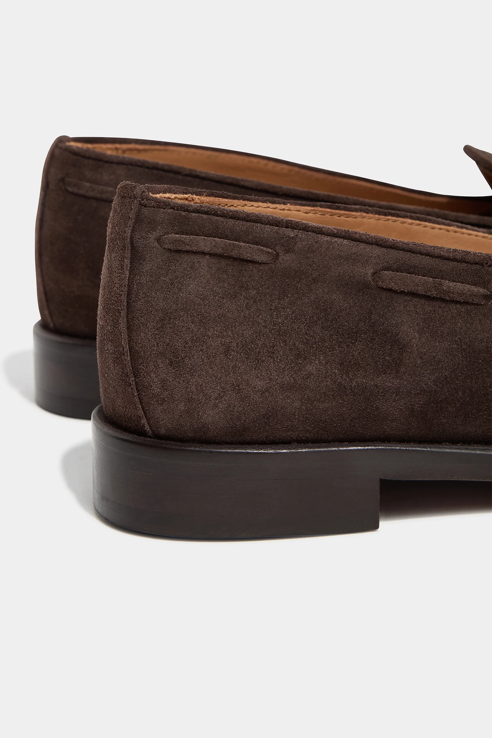 Brown suede tassel loafers - Made In Italy - Image 4