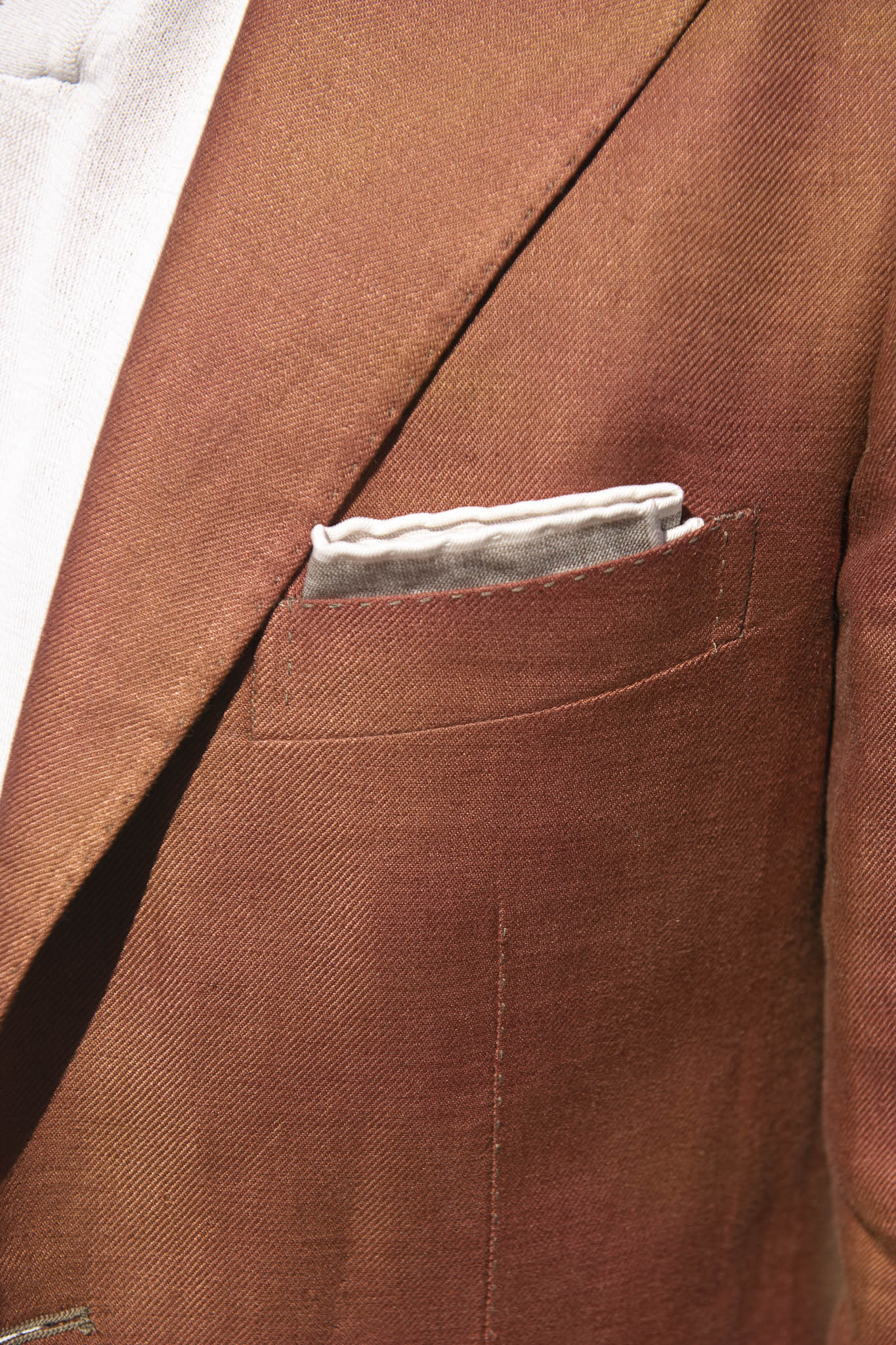 Terracotta Linen Jacket - Made in Italy - Image 4