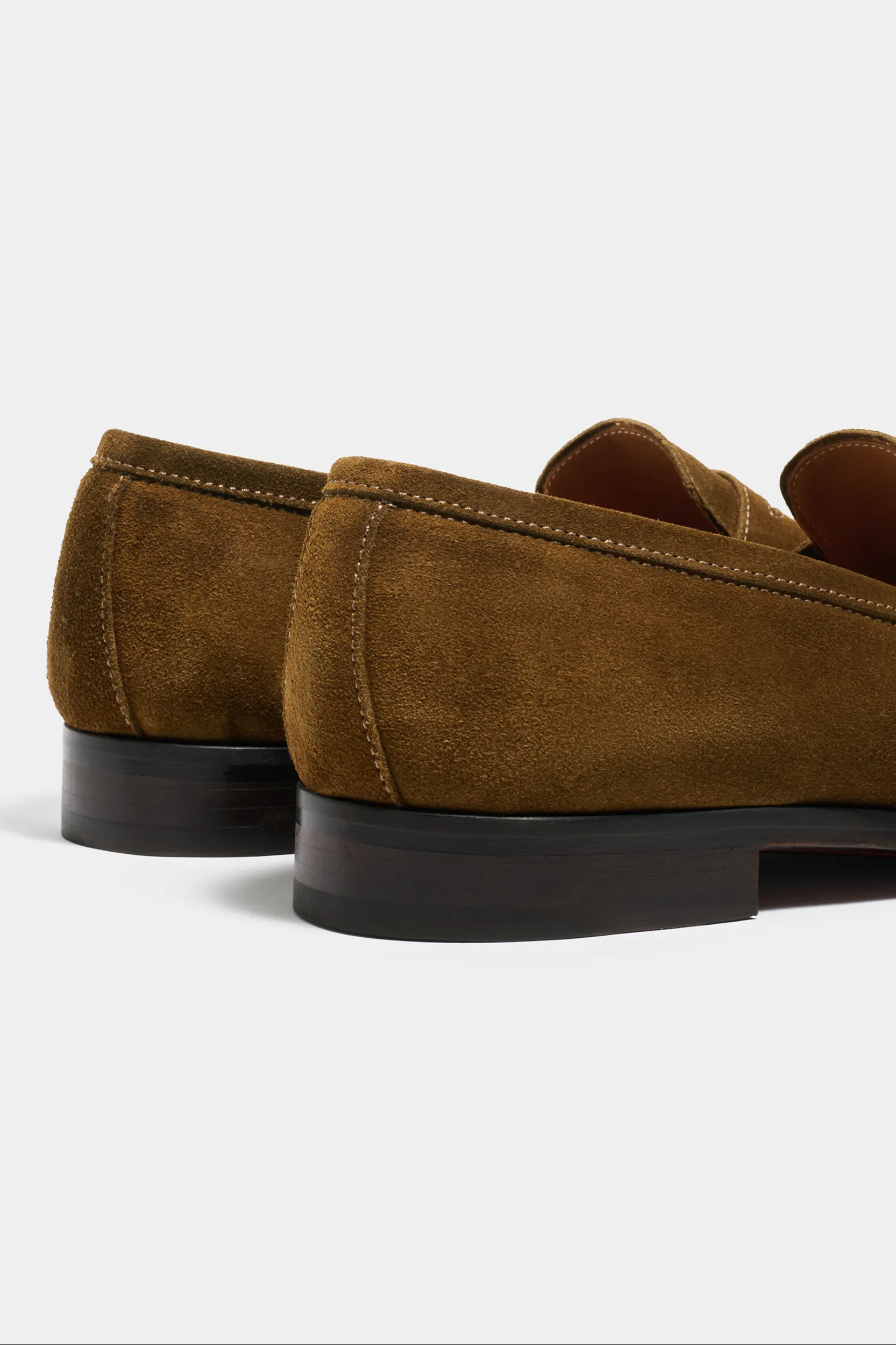 Cognac suede penny loafers - Made in Italy - Image 4