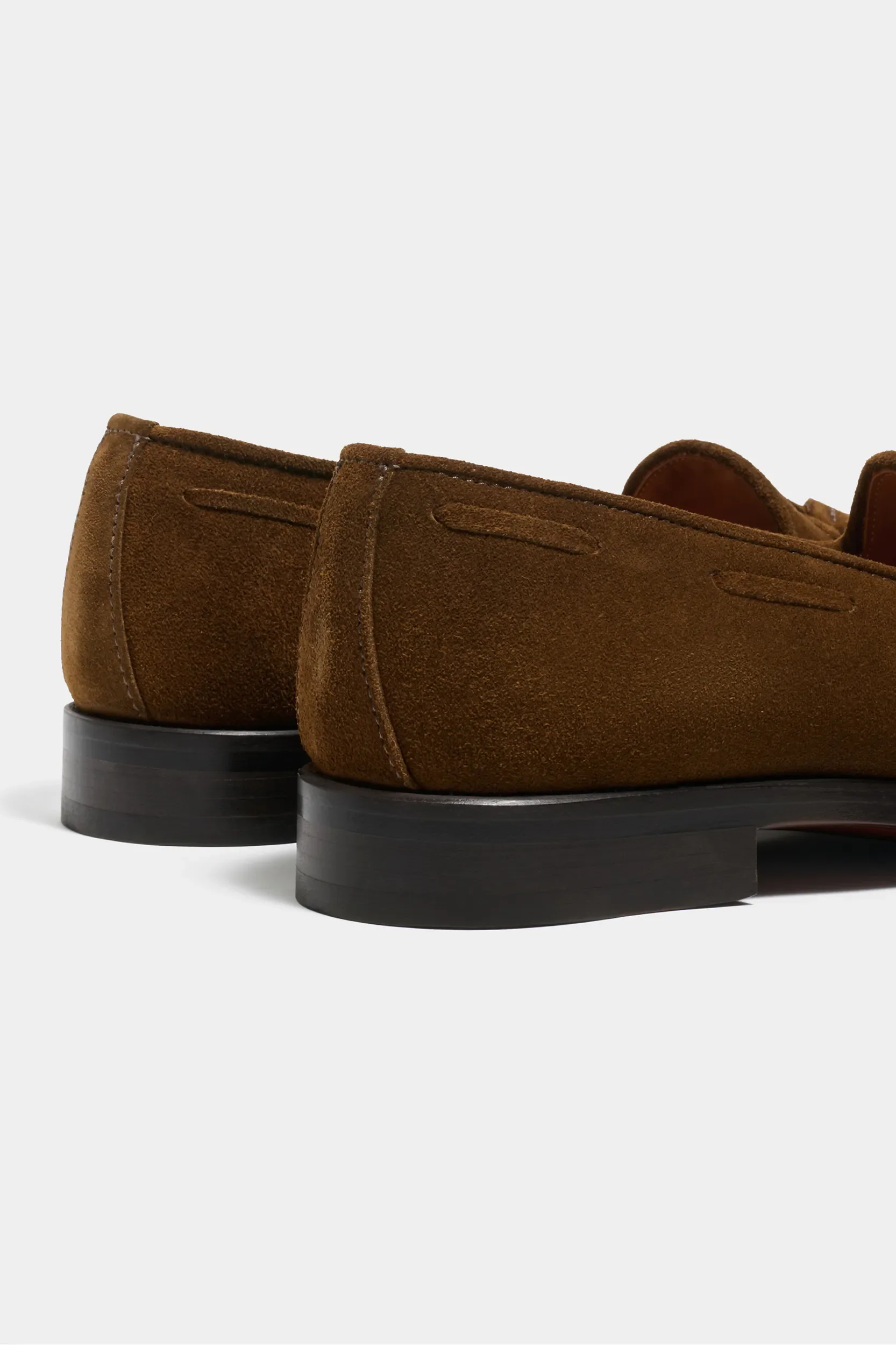 Cognac suede tassel loafers - Made In Italy - Image 3
