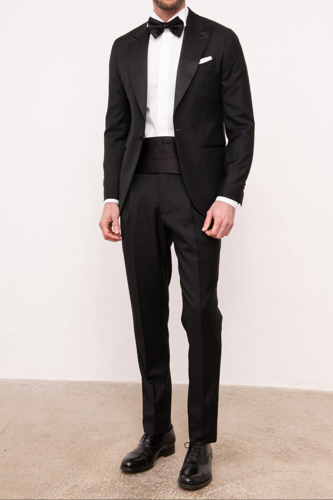 Black Silk Cummerbund - Made in Italy - Image 2