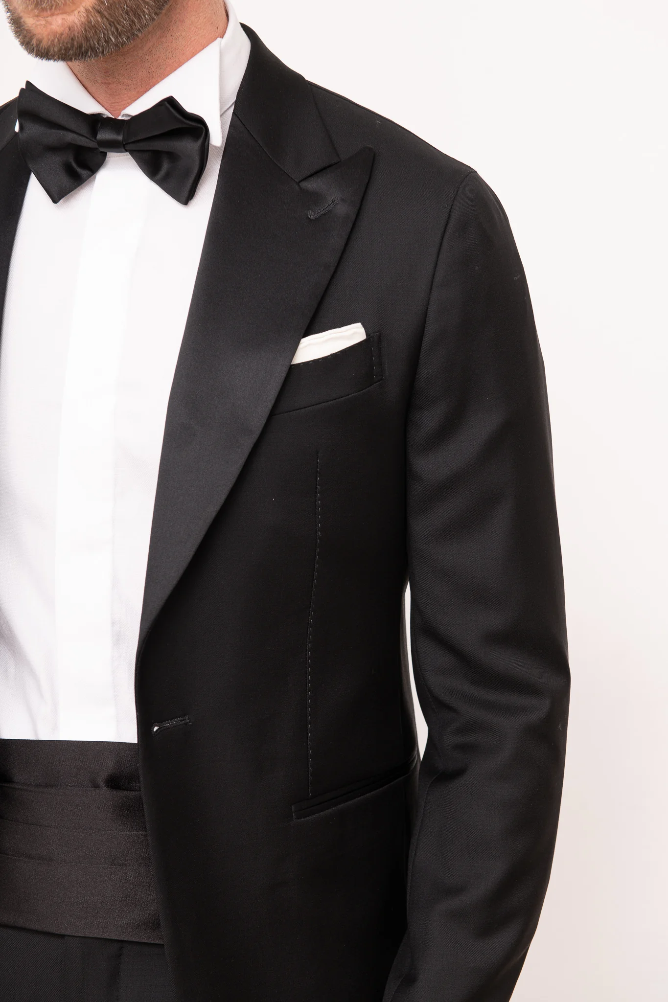 Black Silk Cummerbund - Made in Italy - Image 3