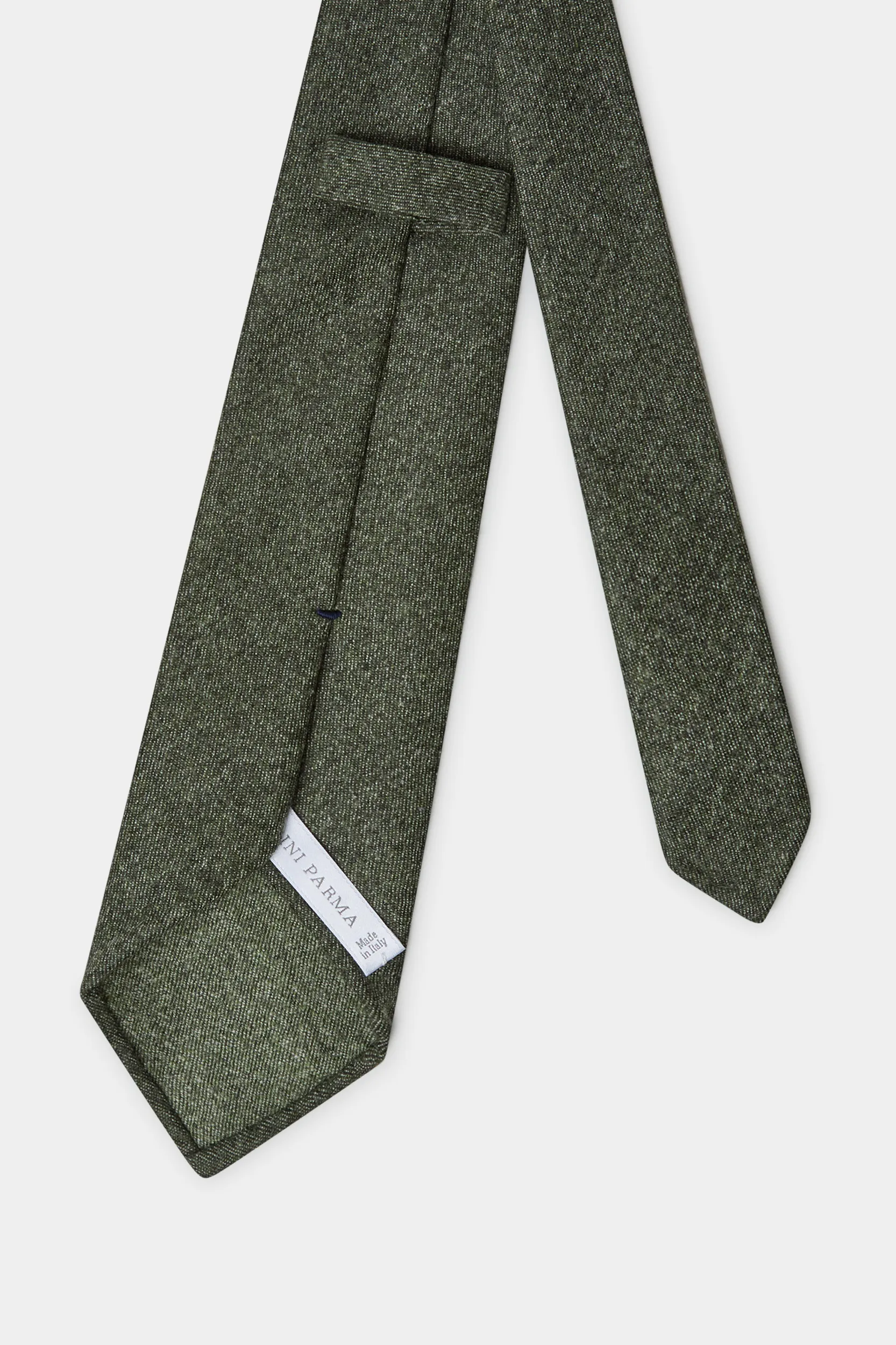 Green flannel tie - Made In Italy - Image 3