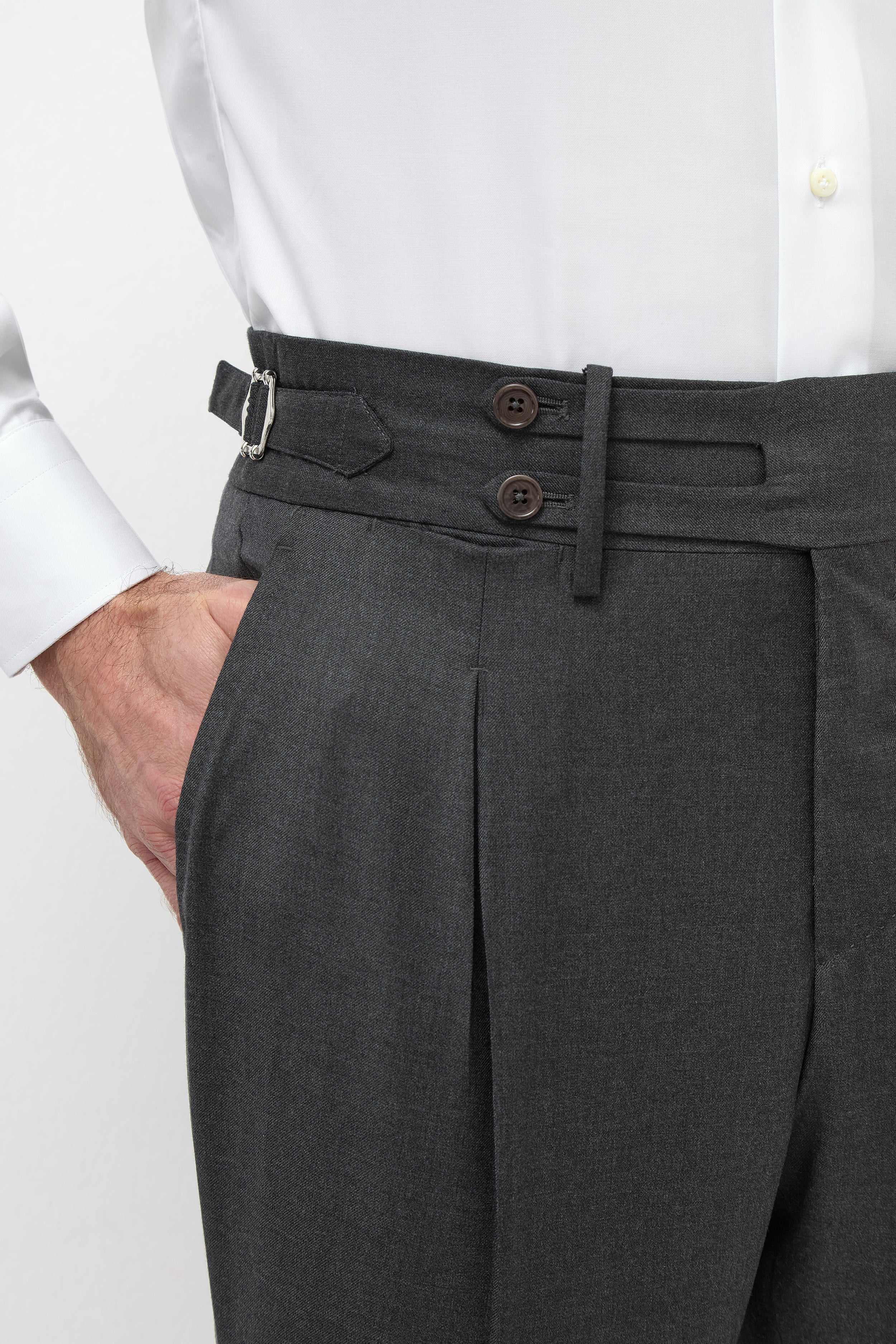 Dark grey Limited Edition trousers - Made in Italy - Image 3