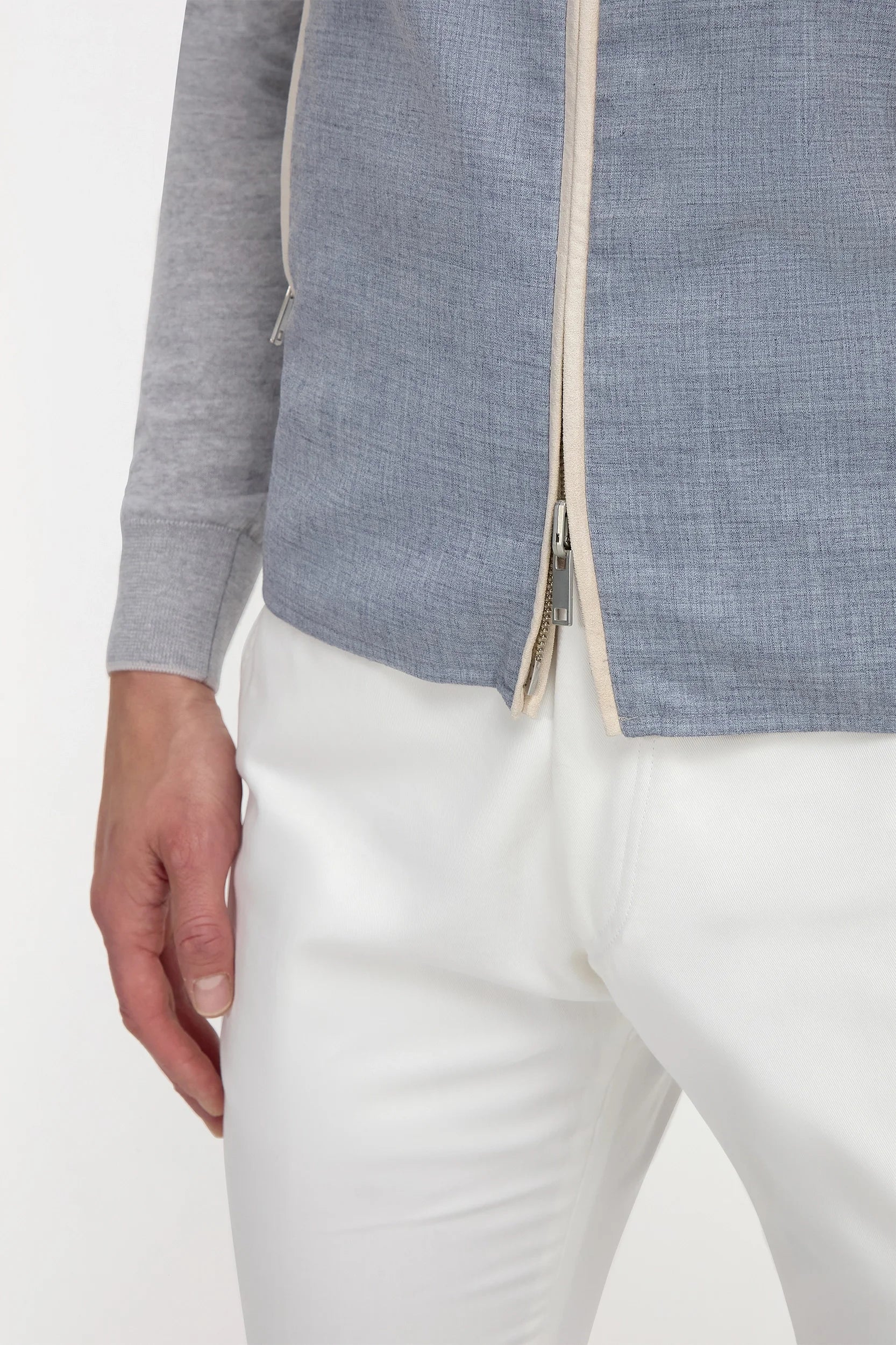 Dusty blue reversible vest - Made in Italy - Image 3