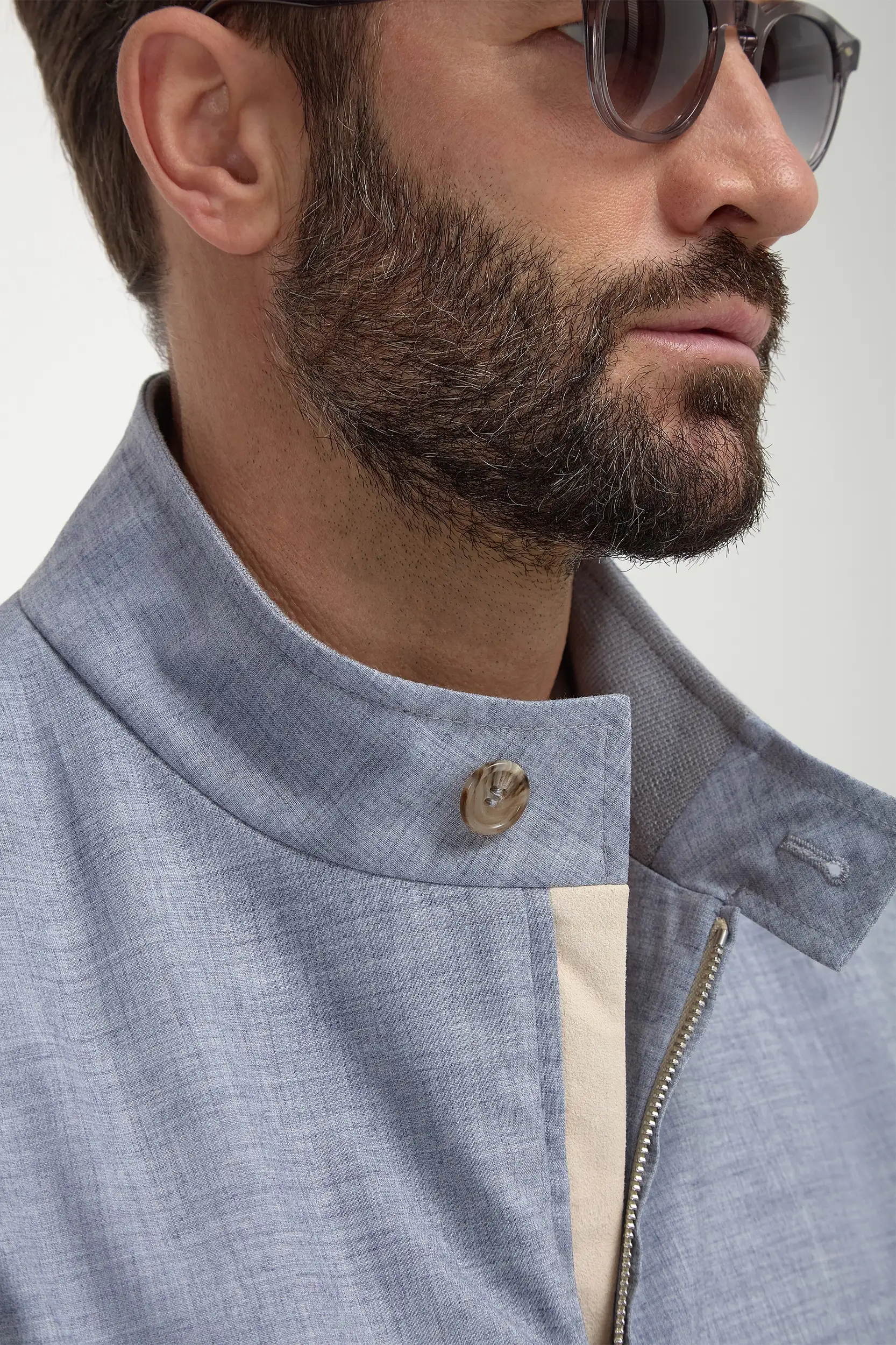 Dusty blue short jacket - Made in Italy - Image 3