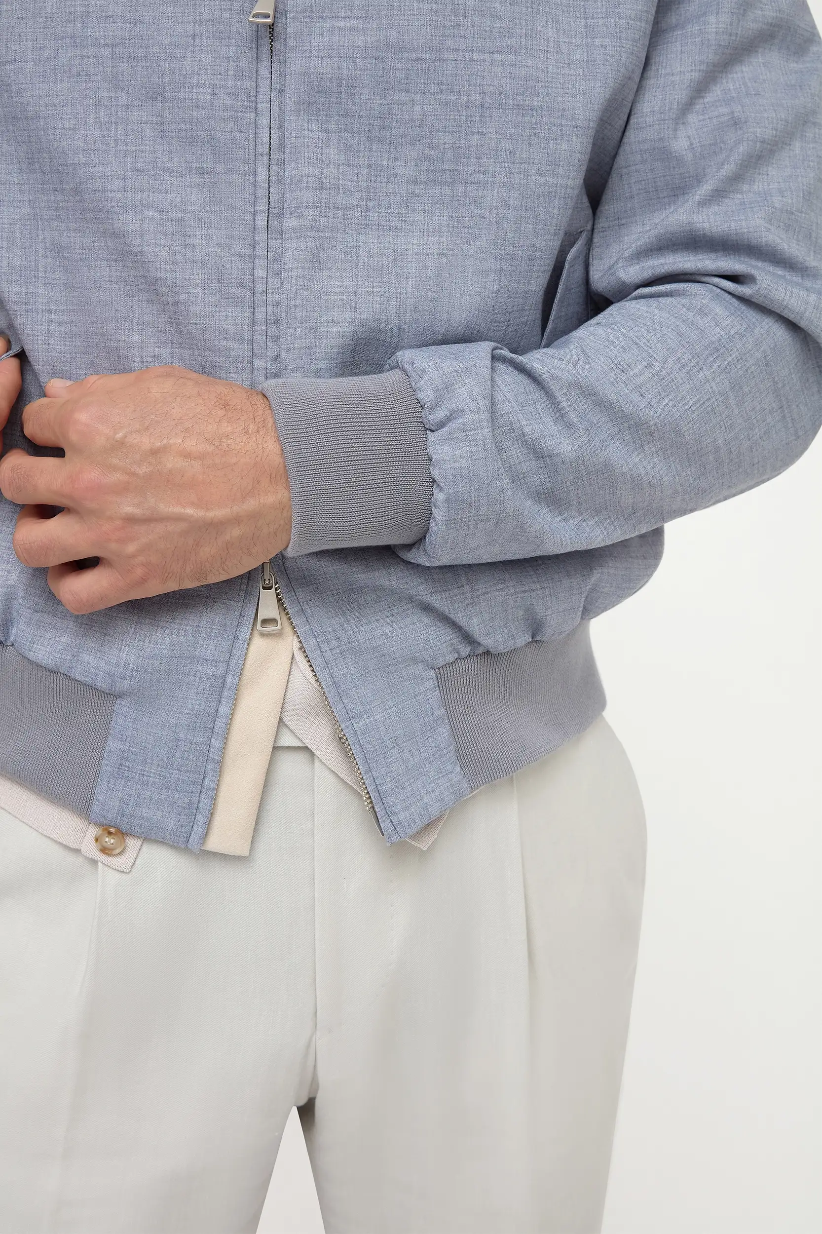 Dusty blue short jacket - Made in Italy - Image 4