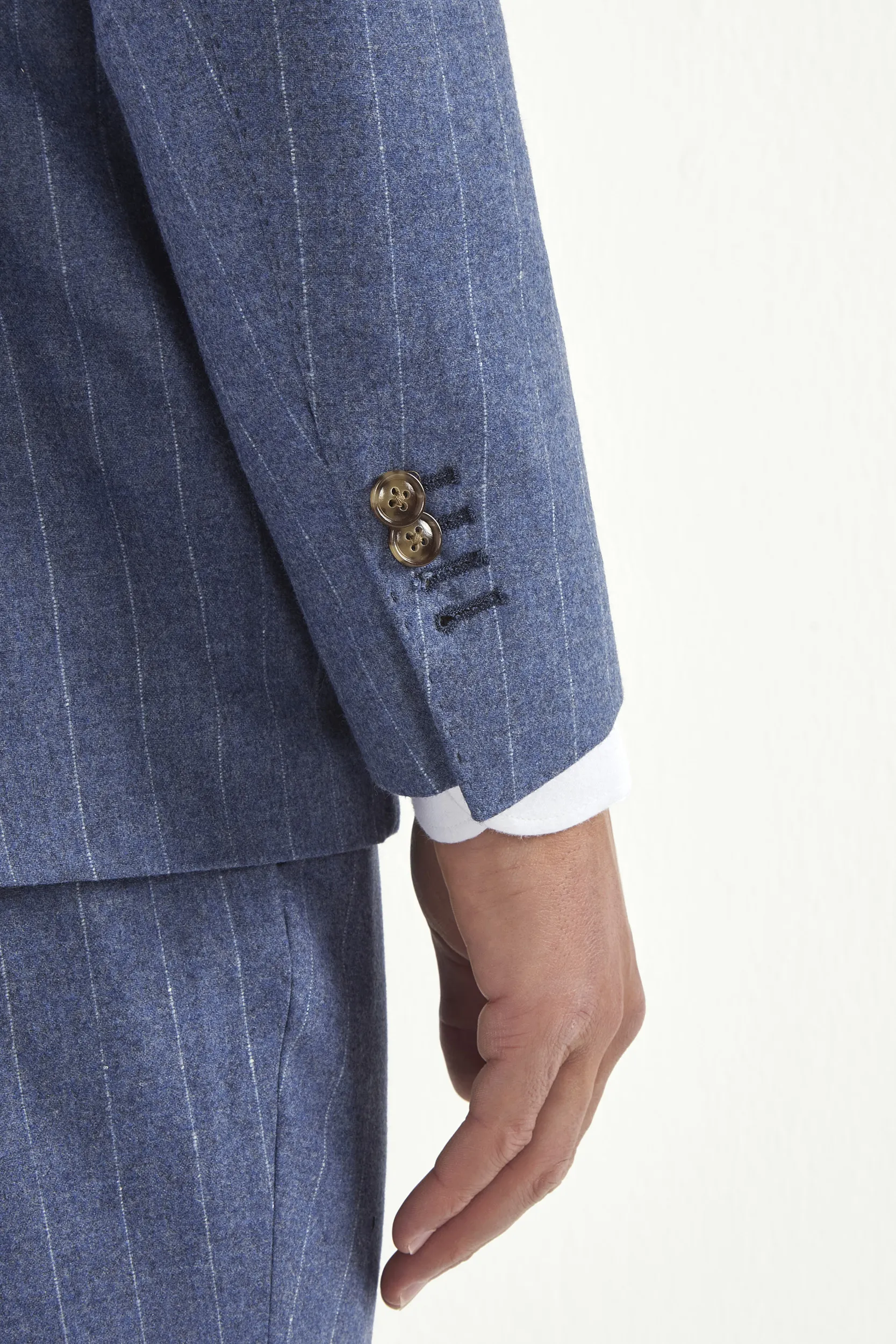 Dusty blue striped suit - Made in Italy - Image 5