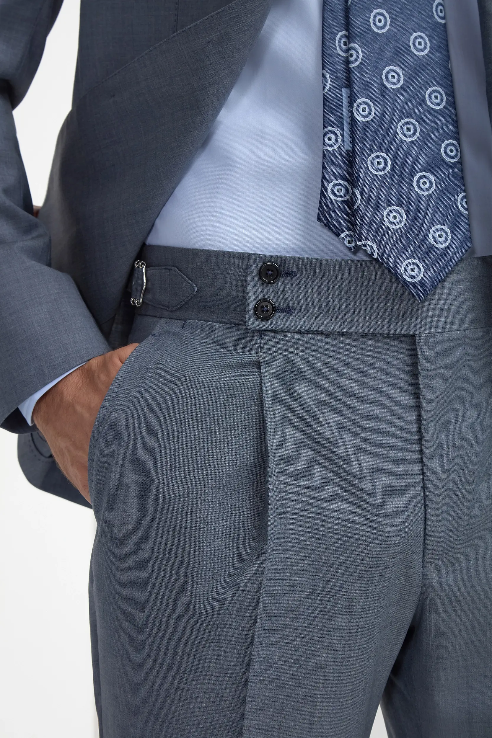 Dusty blue suit - Made in Italy - Image 3