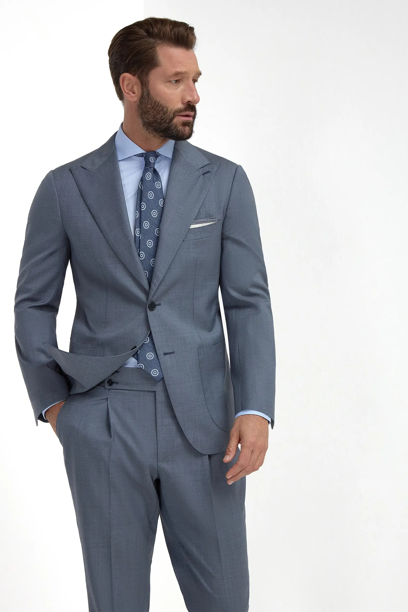 Dusty blue suit - Made in Italy - Image 6