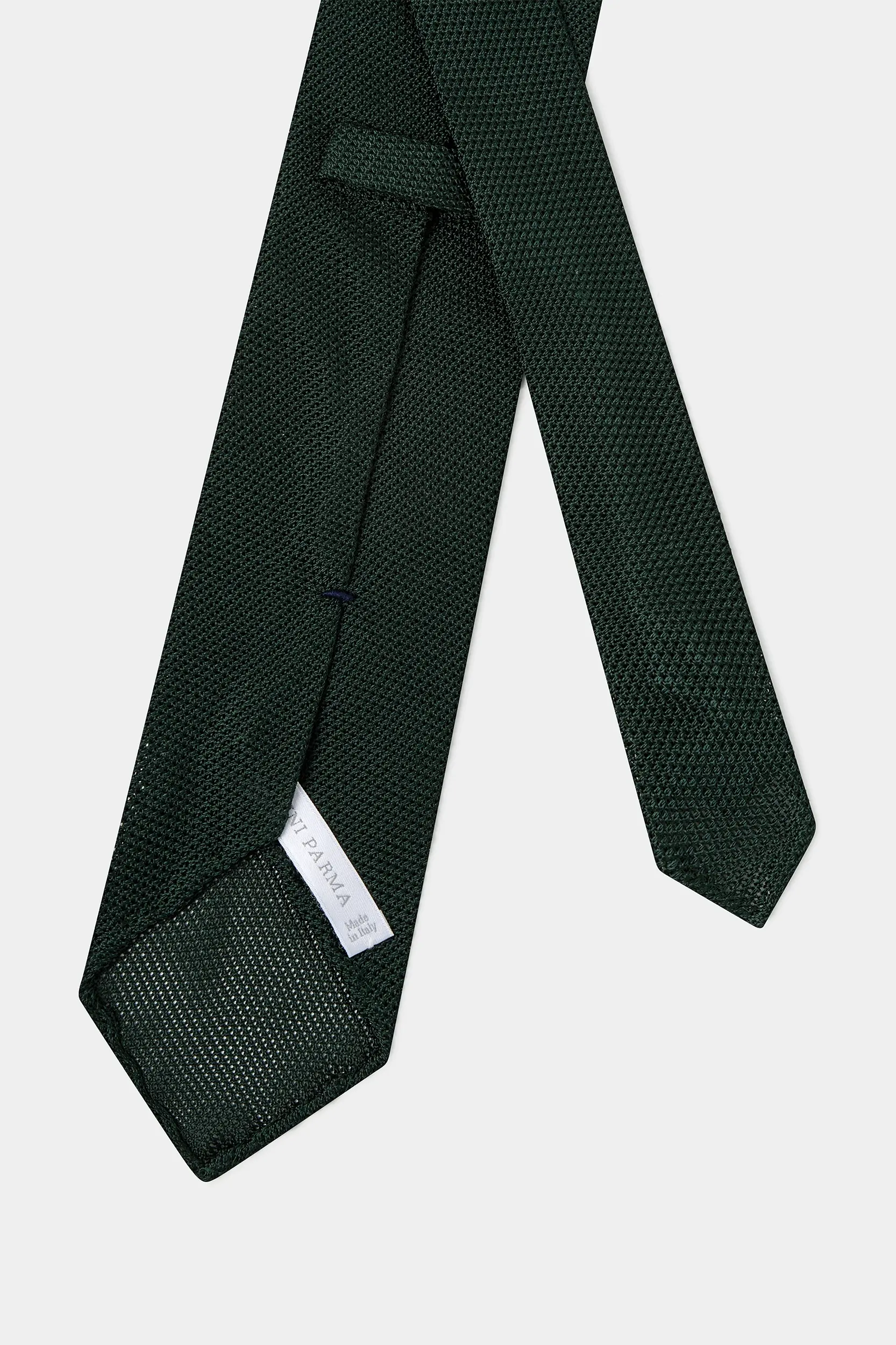Green grenadine silk tie - Hand Made In Italy - Image 4