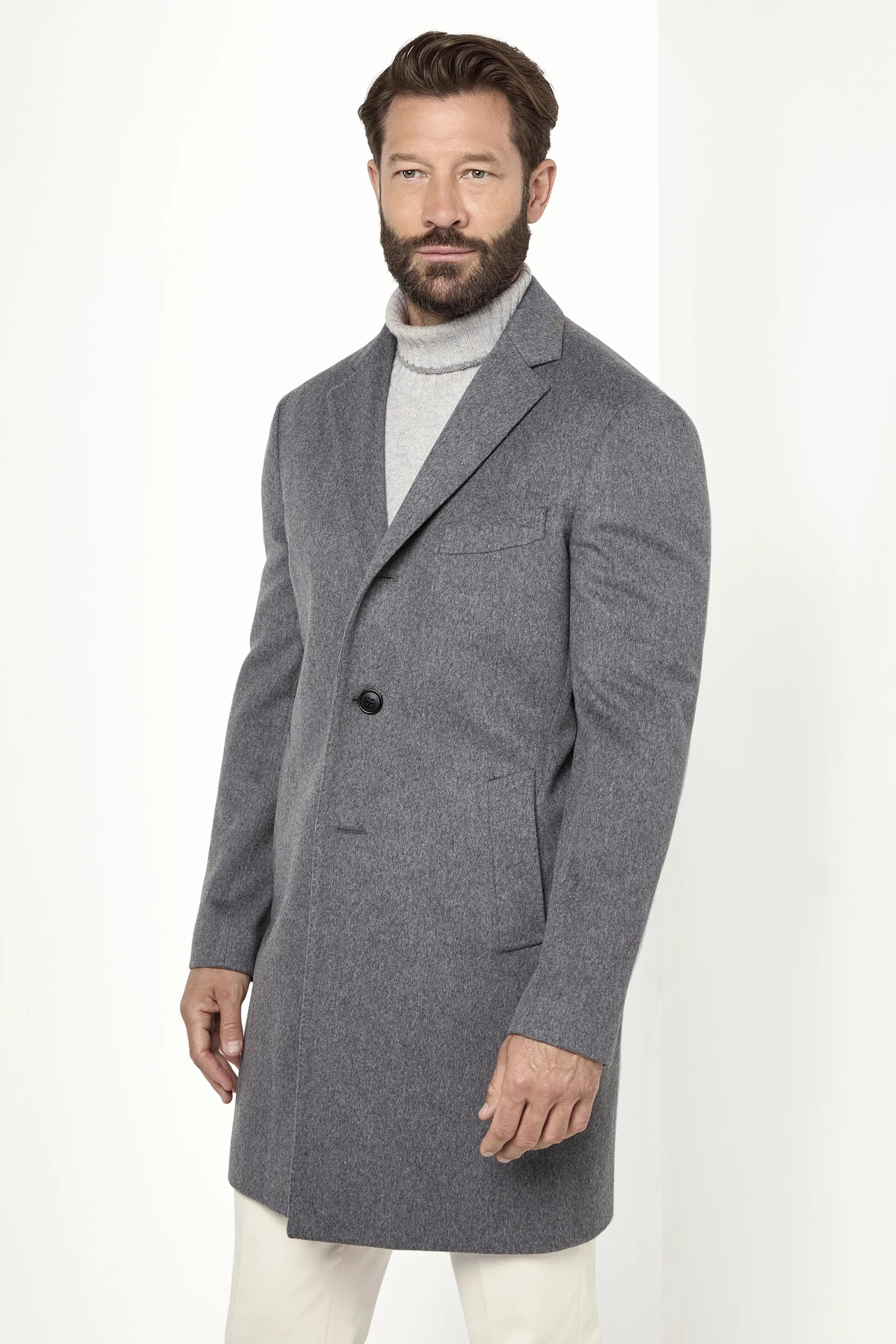 Grey overcoat - Made in Italy - Image 3