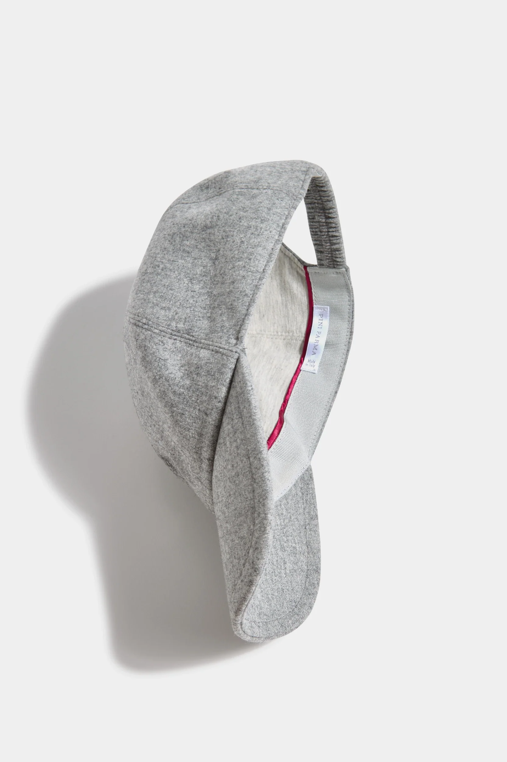 Grey flannel baseball cap - Made in Italy - Image 4